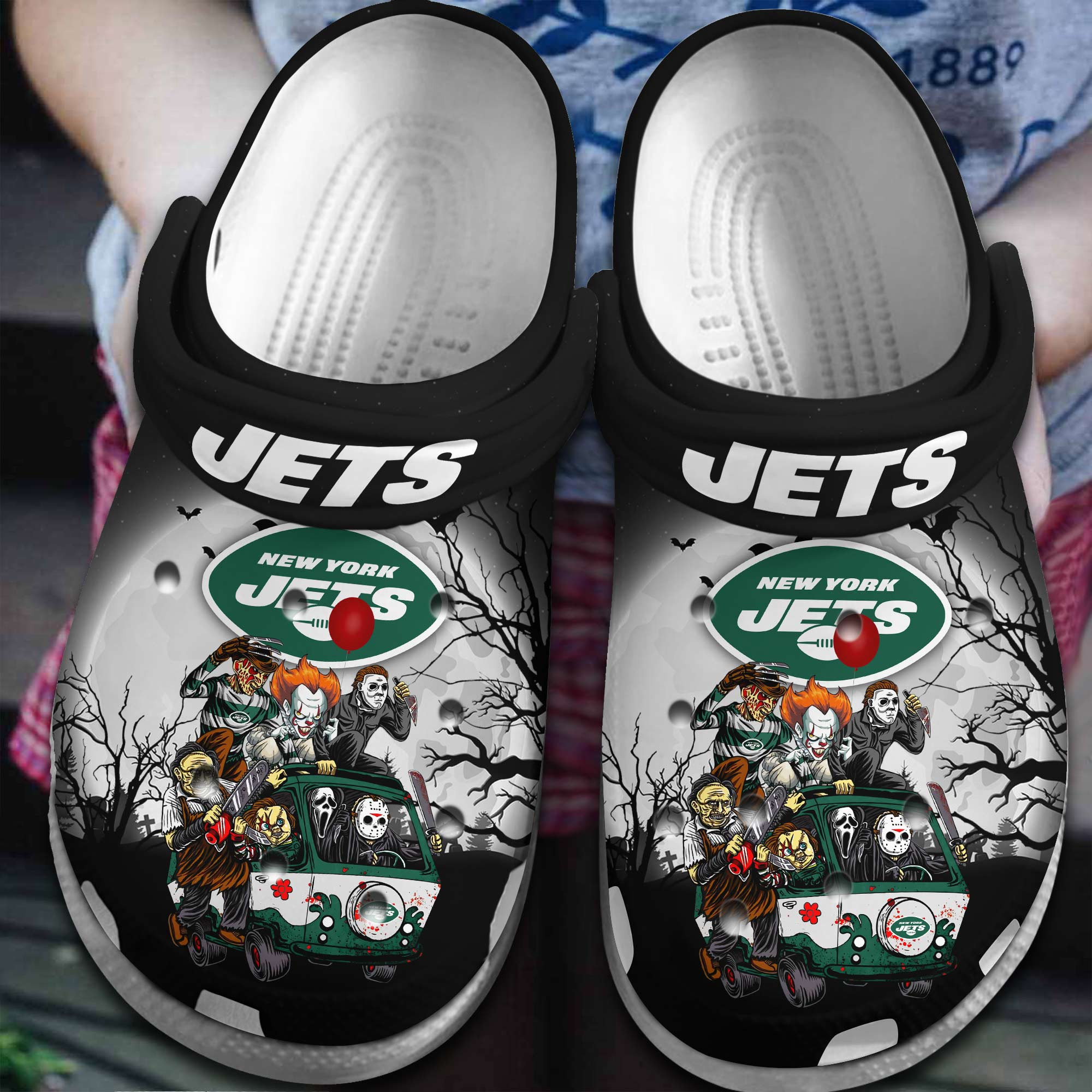 New York Jets NFL Sport Crocs Crocband Clogs Shoes Comfortable For Men Women and Kids