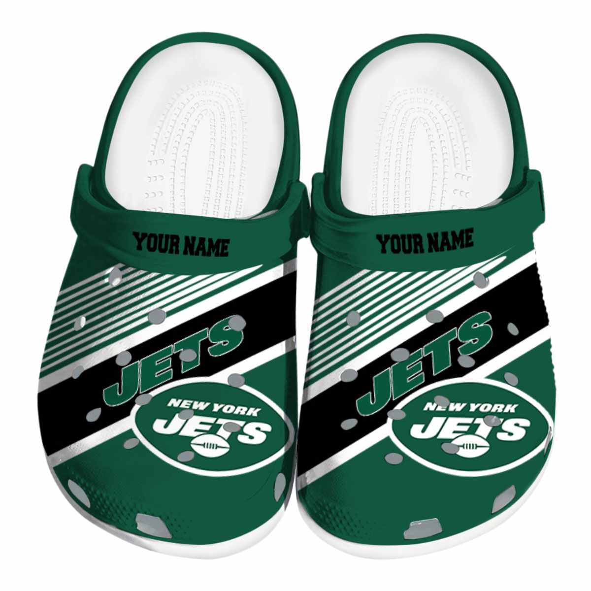 New York Jets NFL Sport Crocs Crocband Clogs Shoes Comfortable For Men Women and Kids