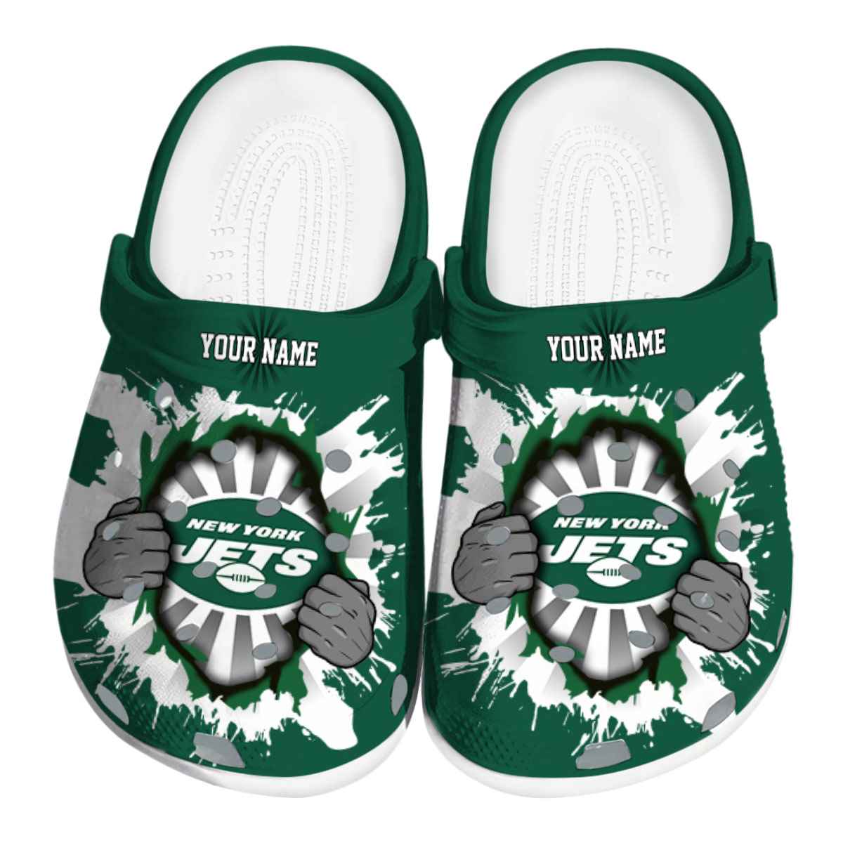 New York Jets NFL Sport Crocs Crocband Clogs Shoes Comfortable For Men Women and Kids