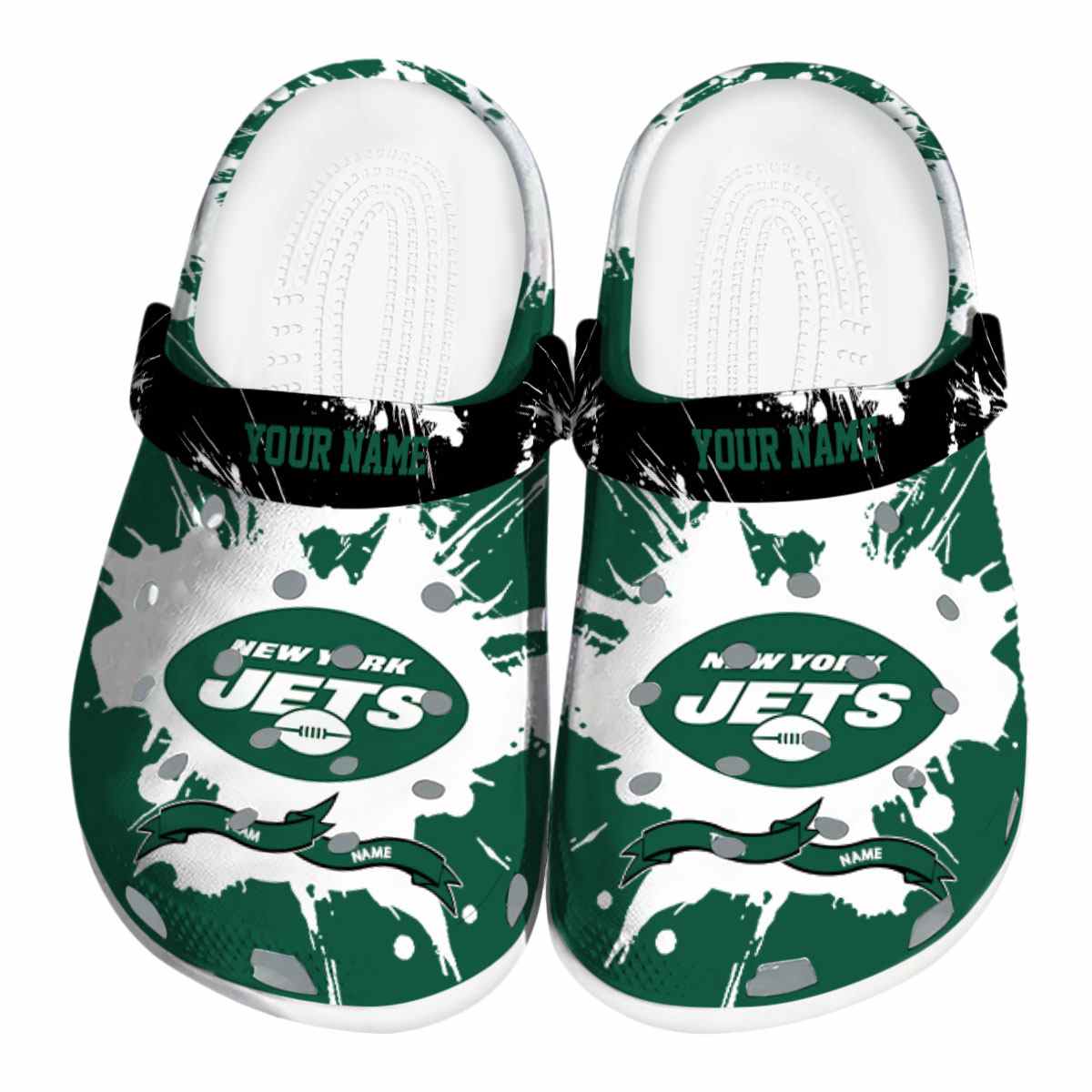 New York Jets NFL Sport Crocs Crocband Clogs Shoes Comfortable For Men Women and Kids
