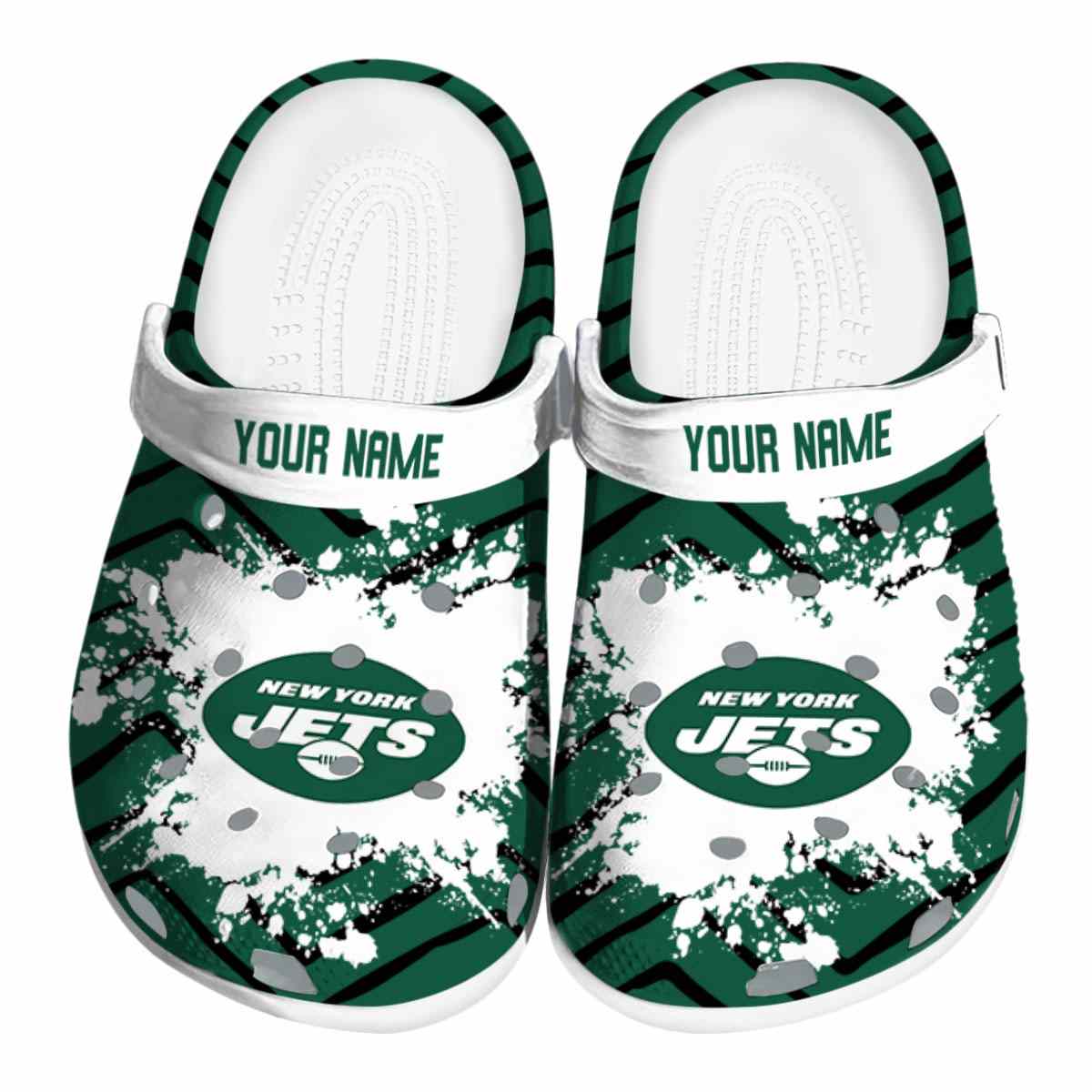 New York Jets NFL Sport Crocs Crocband Clogs Shoes Comfortable For Men Women and Kids