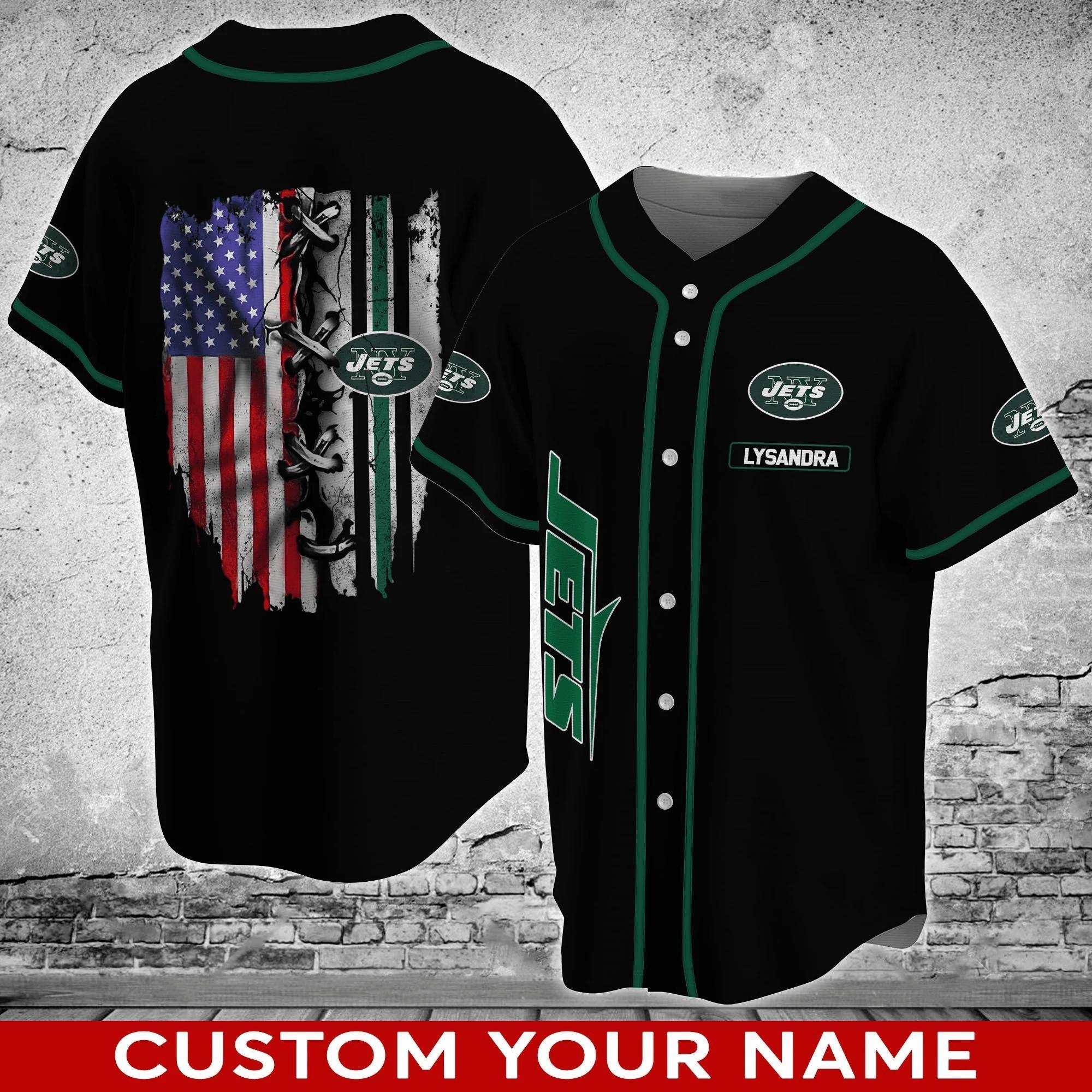 New York Jets NLF Personalized Baseball Jersey Shirt