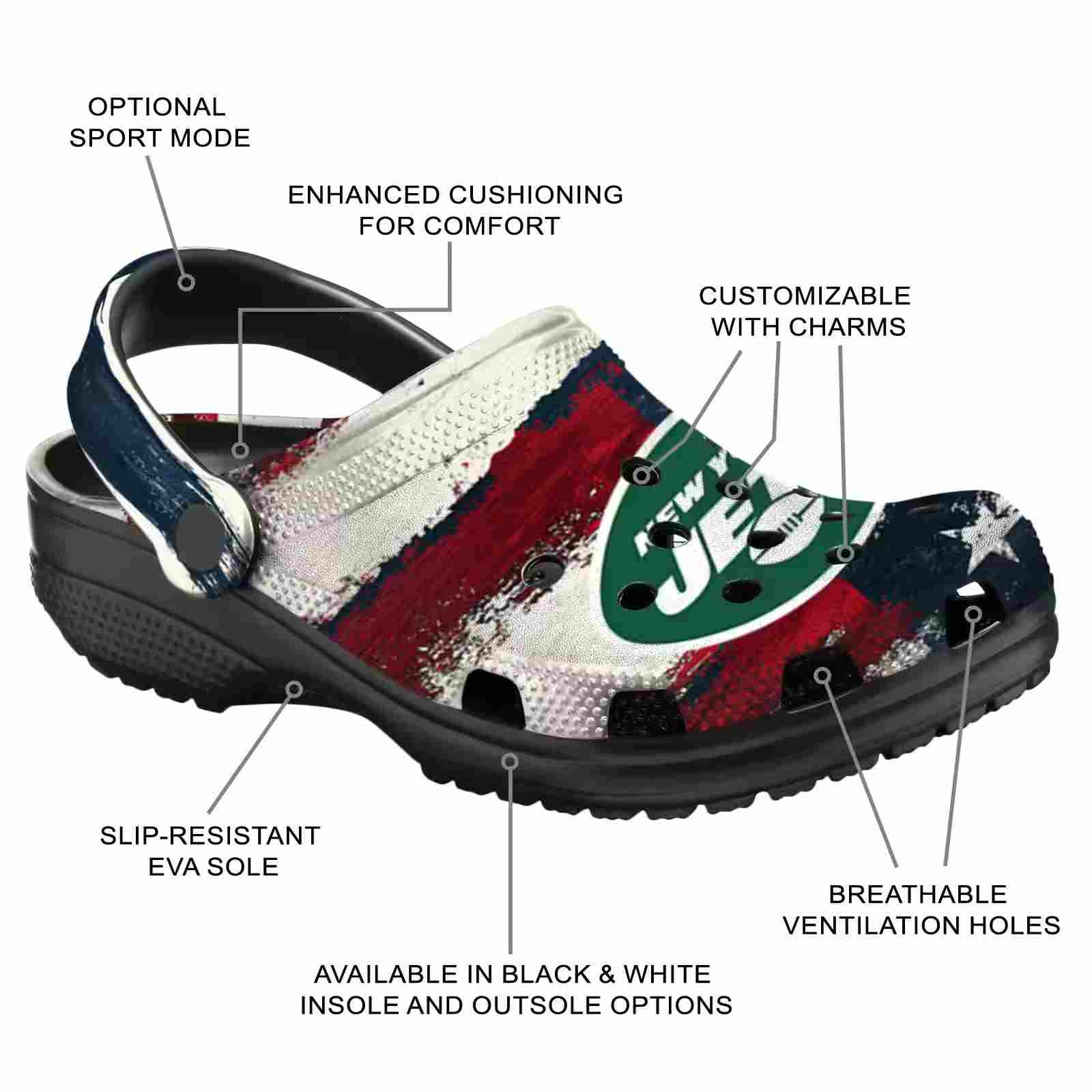 New York Jets Patriotic Stripes ClogTVC1801961 - Image 5