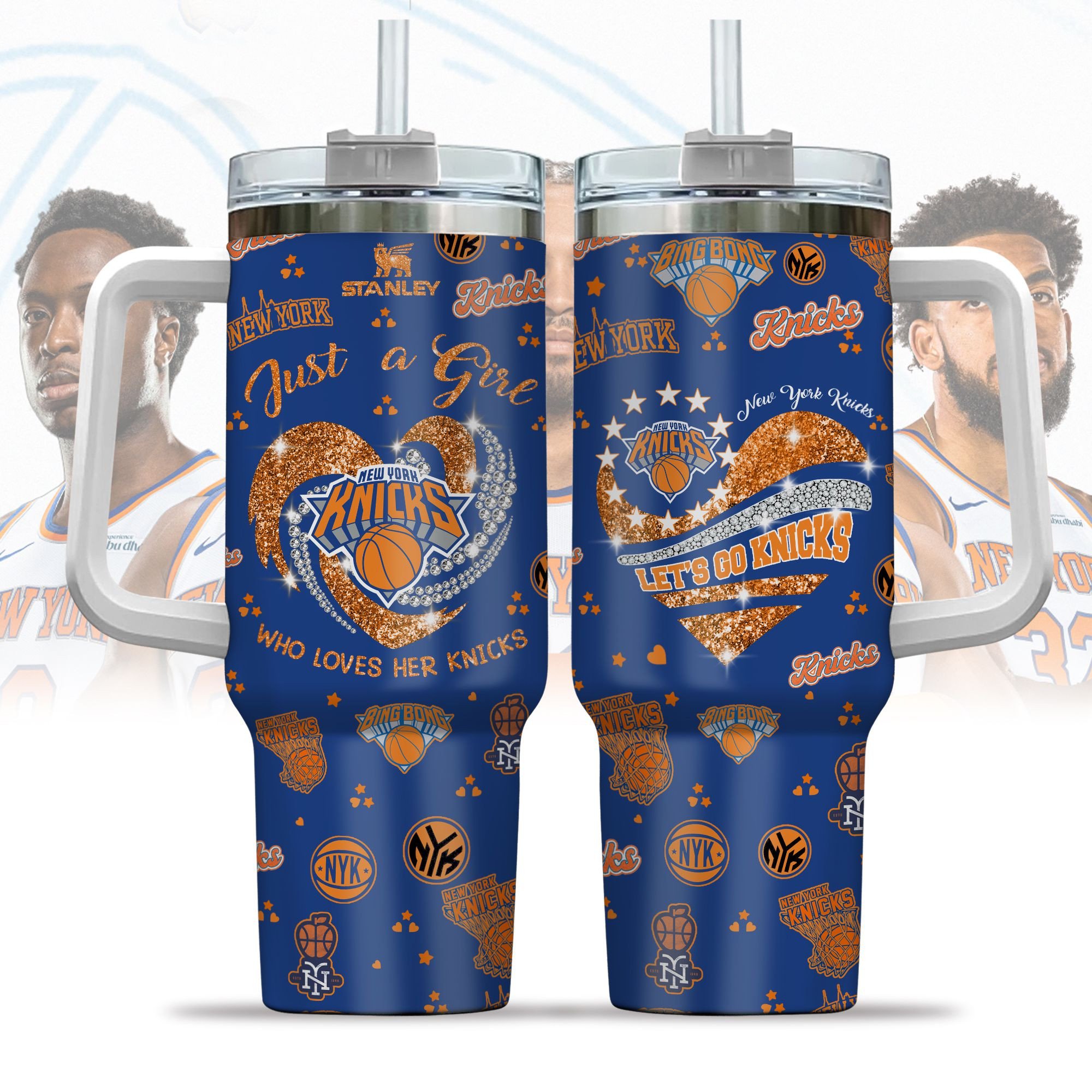 New York Knicks NBA Custom Stanley Cup 40 oz 30 oz Tumbler With HandleTVC2301126