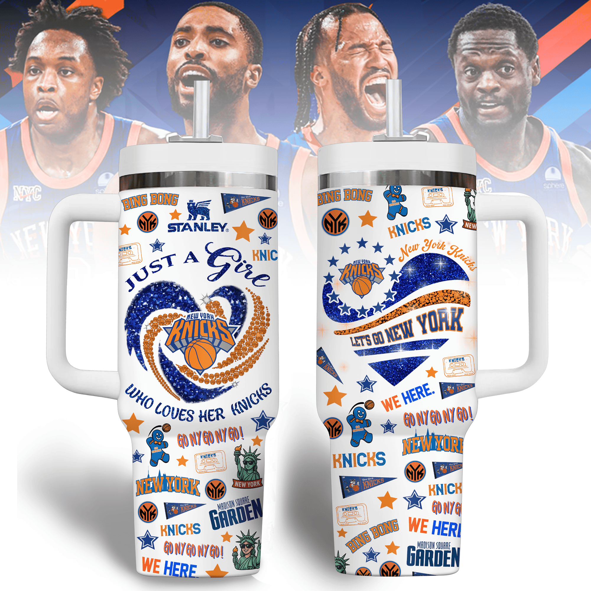 New York Knicks NBA Custom Stanley Cup 40 oz 30 oz Tumbler With HandleTVC2301178