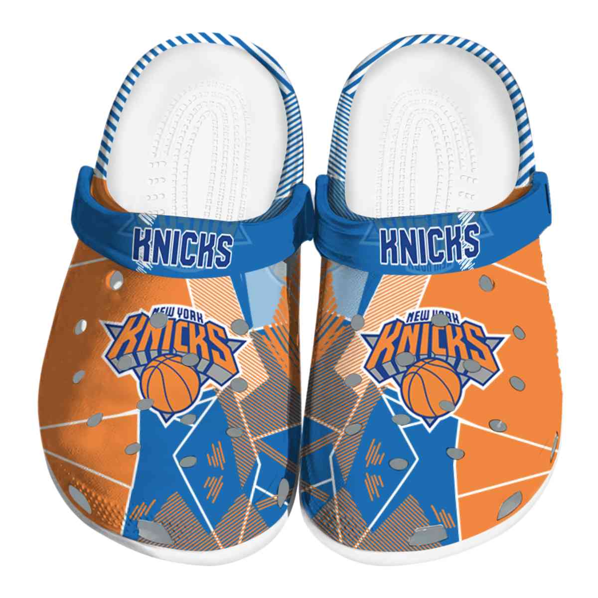 New York Knicks NBA Sport Crocs Crocband Clogs Shoes Comfortable For Men Women and Kids