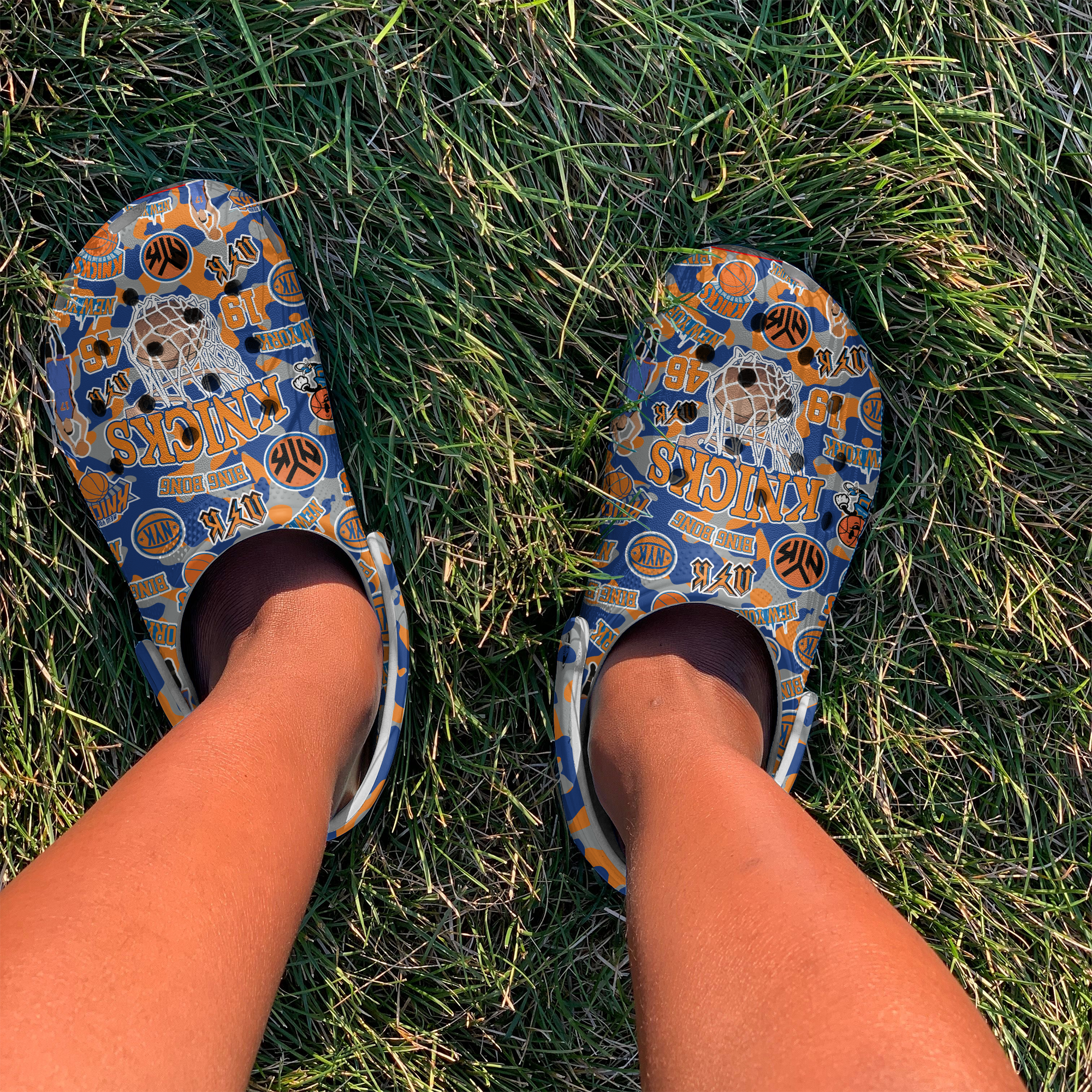 New York Knicks NBA Sport Crocs Crocband Clogs Shoes Comfortable For Men Women and Kids - Image 3