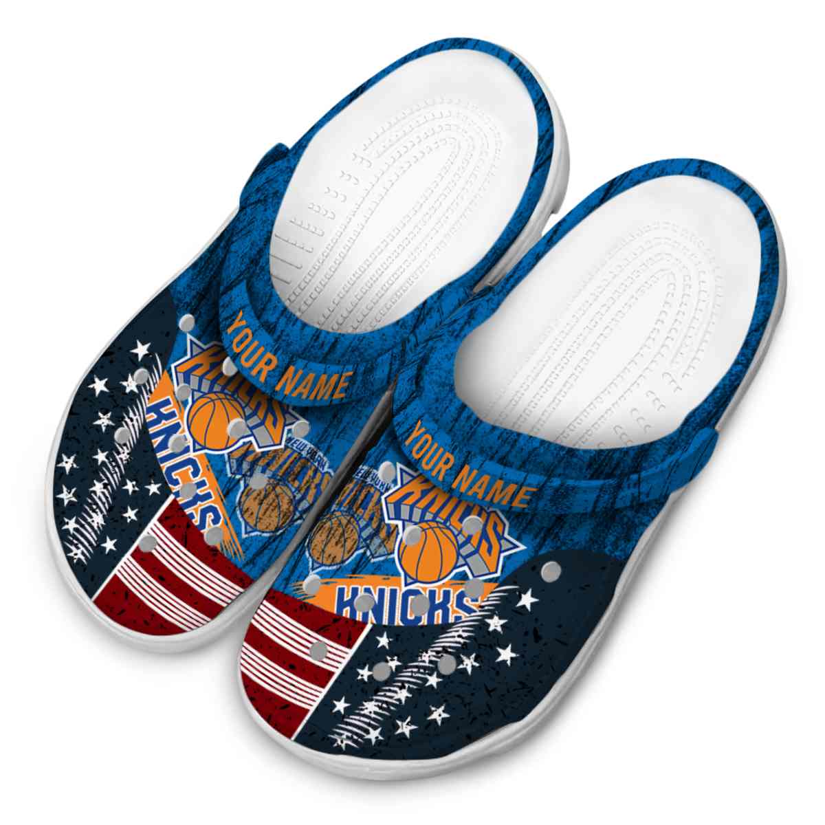 New York Knicks NBA Sport Crocs Crocband Clogs Shoes Comfortable For Men Women and Kids