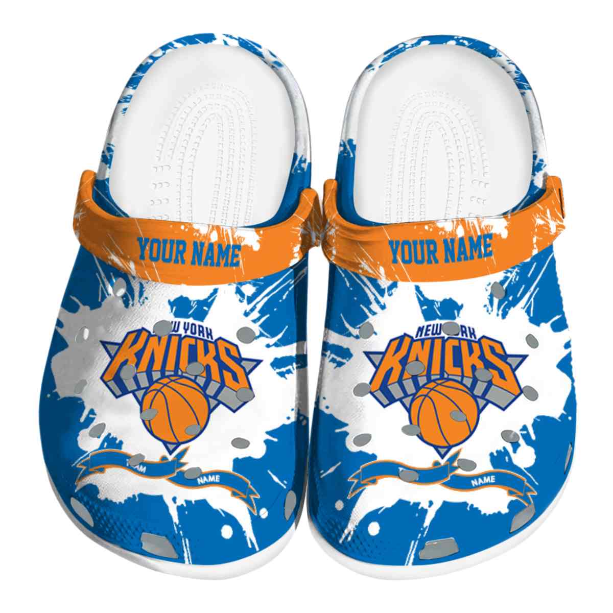 New York Knicks NBA Sport Crocs Crocband Clogs Shoes Comfortable For Men Women and Kids