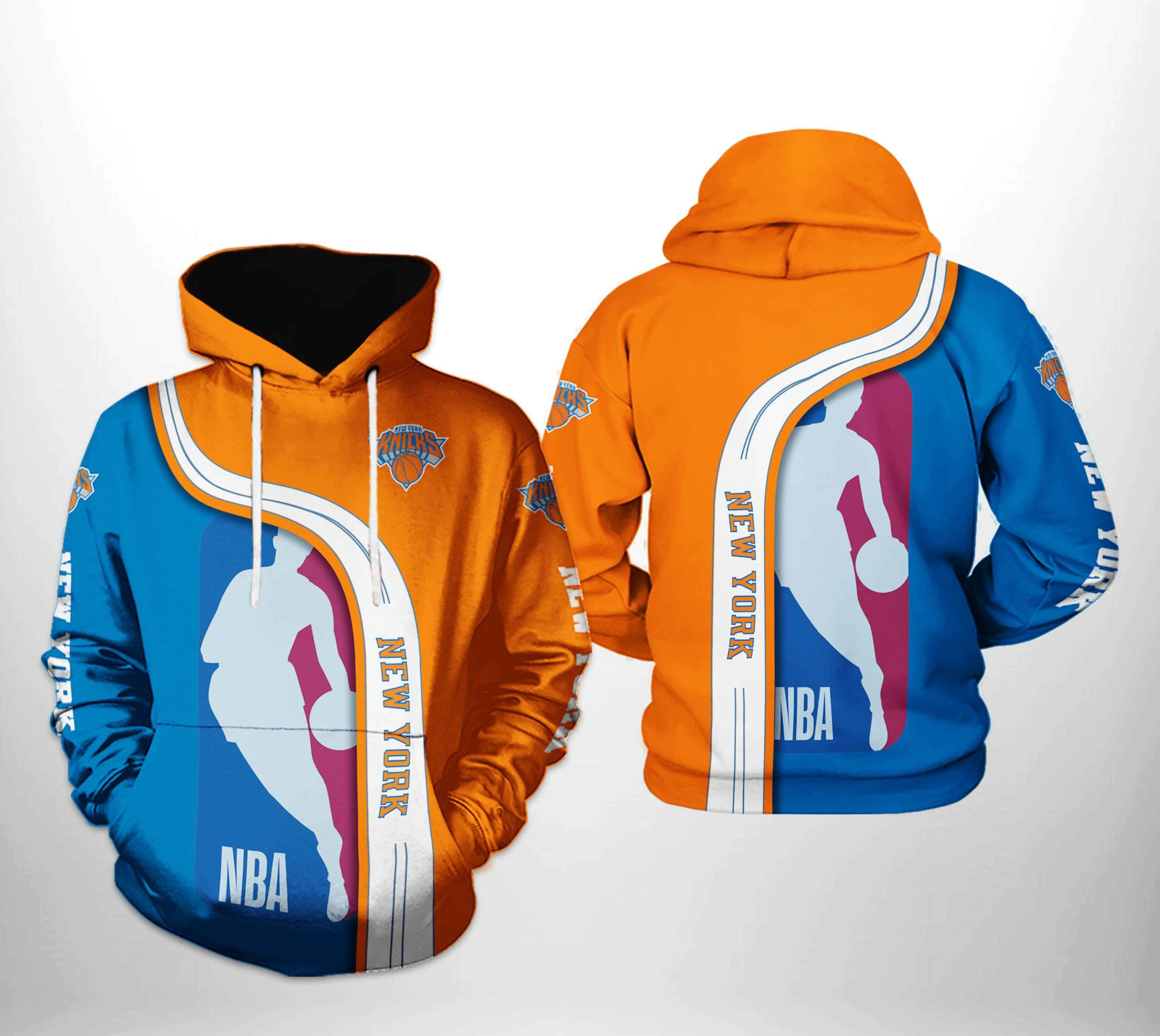 New York Knicks NBA Team 3D All Over Print Hoodie, Zip Hoodie