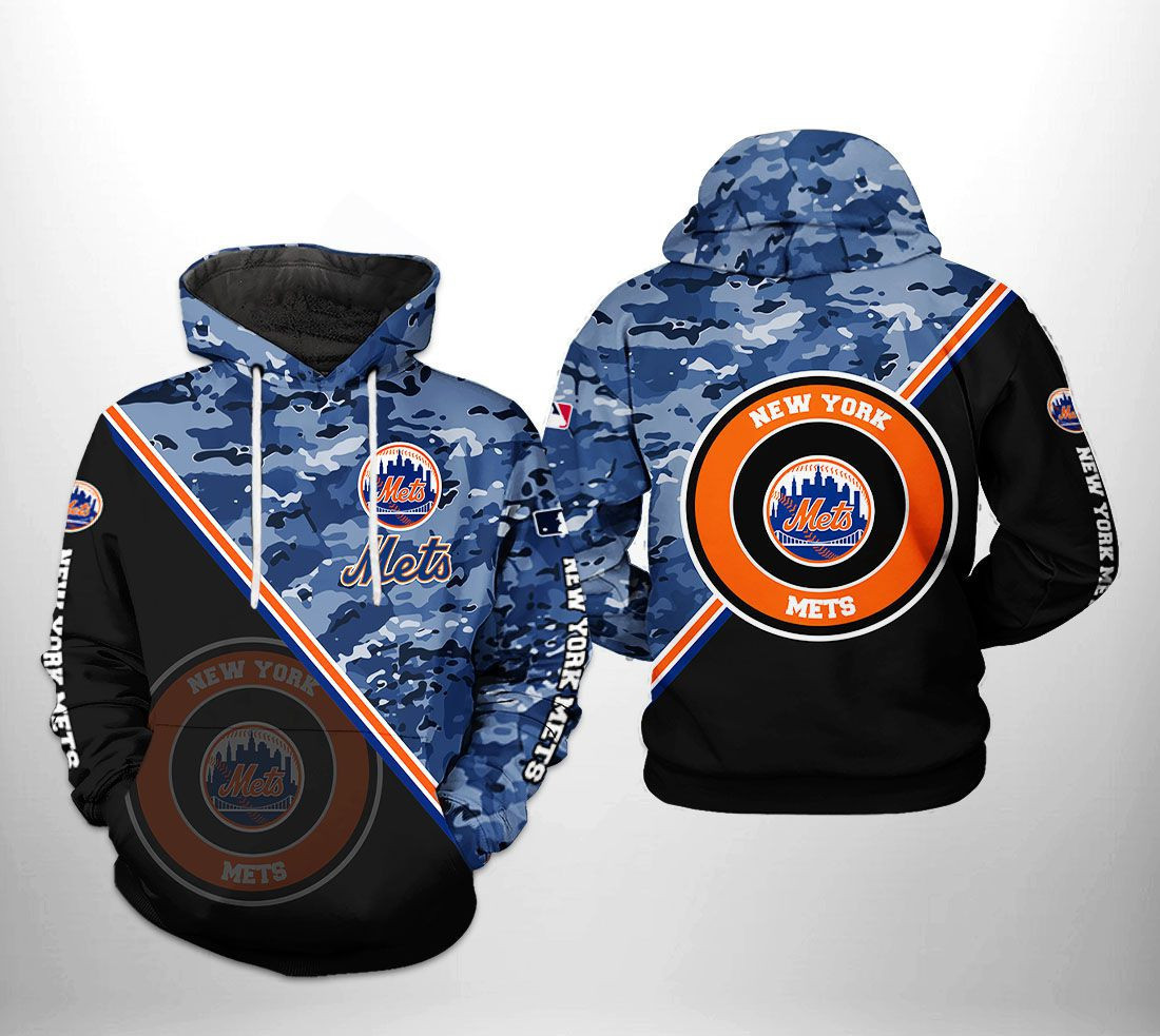New York Mets MLB Camo Team 3D All Over Print Hoodie, Zip Hoodie