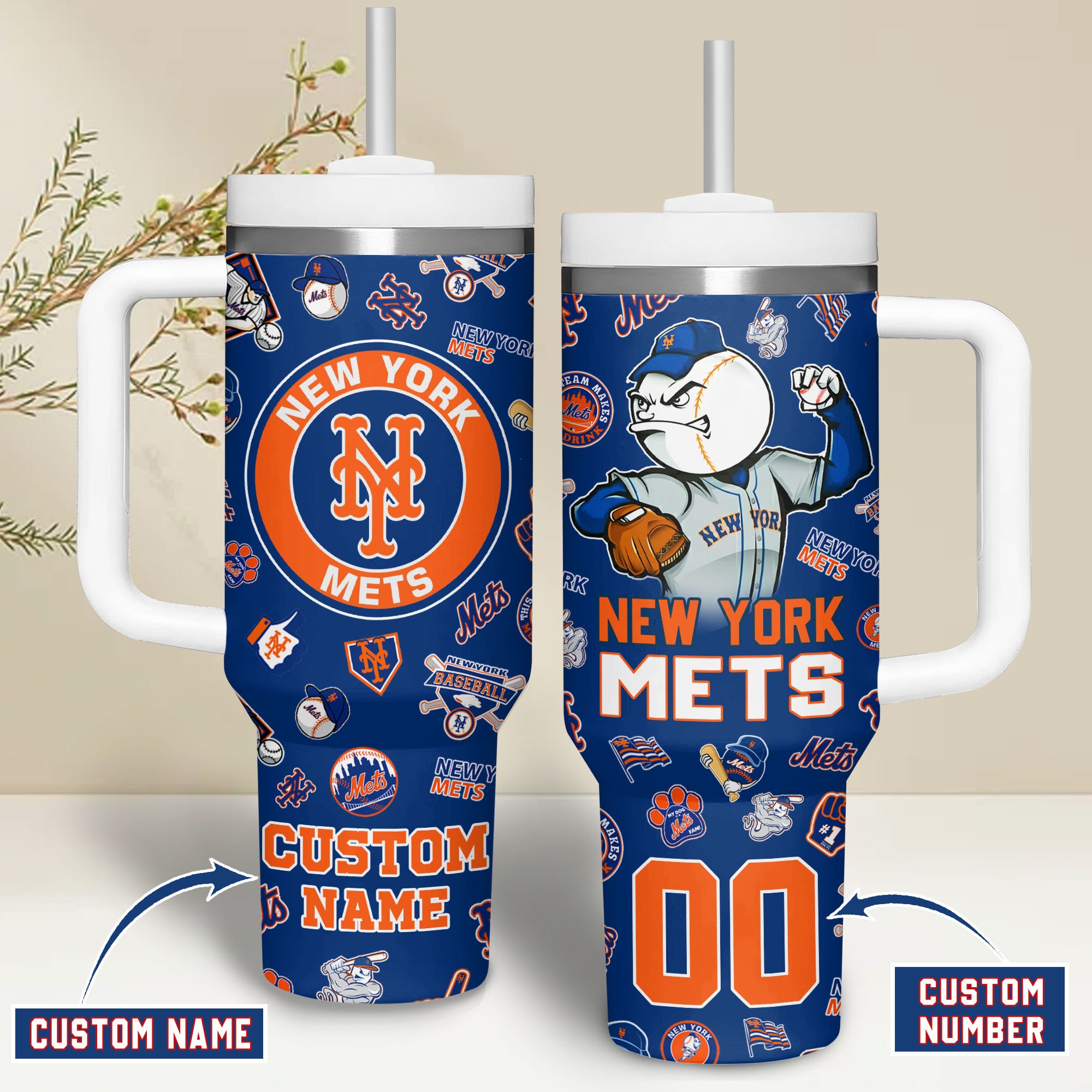 New York Mets MLB Custom Stanley Cup 40 oz 30 oz Tumbler With HandleTVC2301264