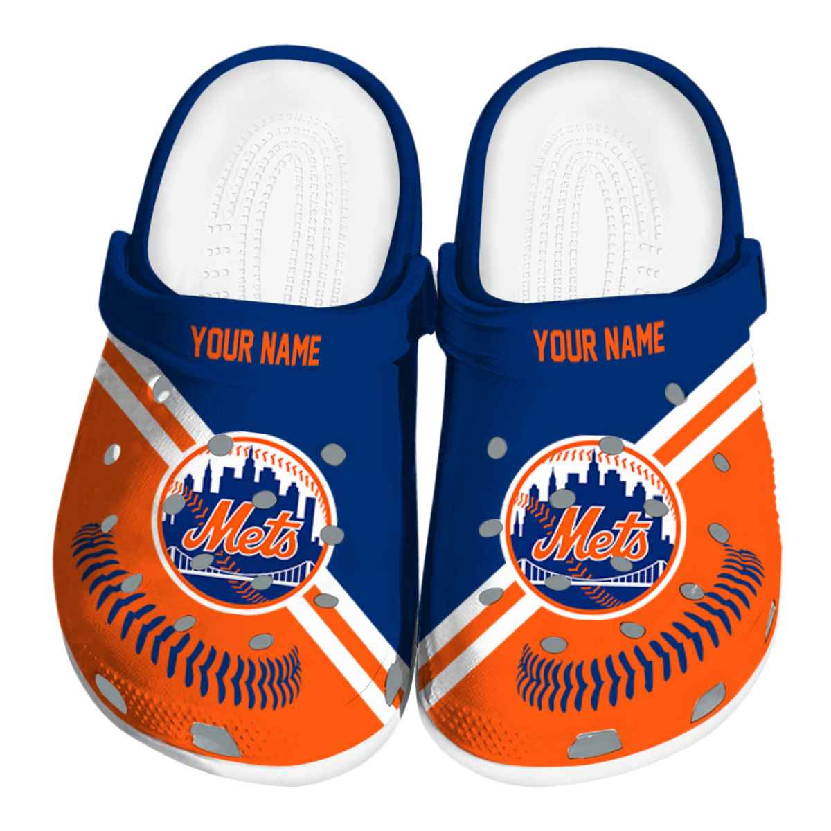 New York Mets MLB Sport Crocs Crocband Clogs Shoes Comfortable For Men Women and Kids