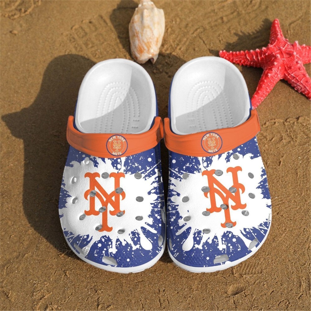 New York Mets MLB Sport Crocs Crocband Clogs Shoes Comfortable For Men Women and Kids