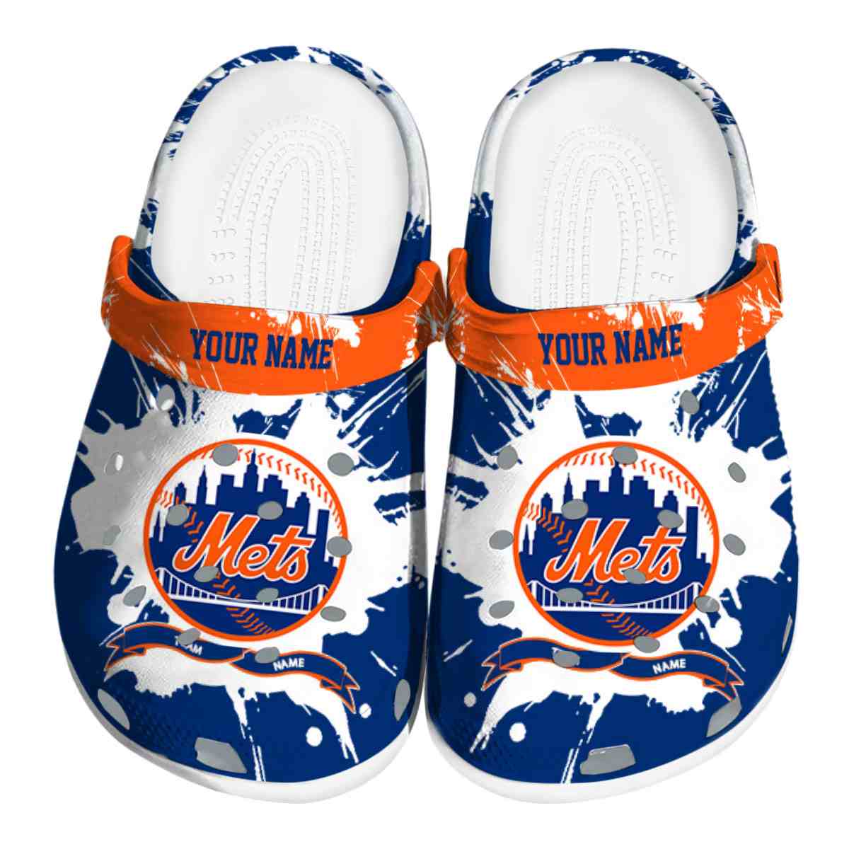 New York Mets MLB Sport Crocs Crocband Clogs Shoes Comfortable For Men Women and Kids