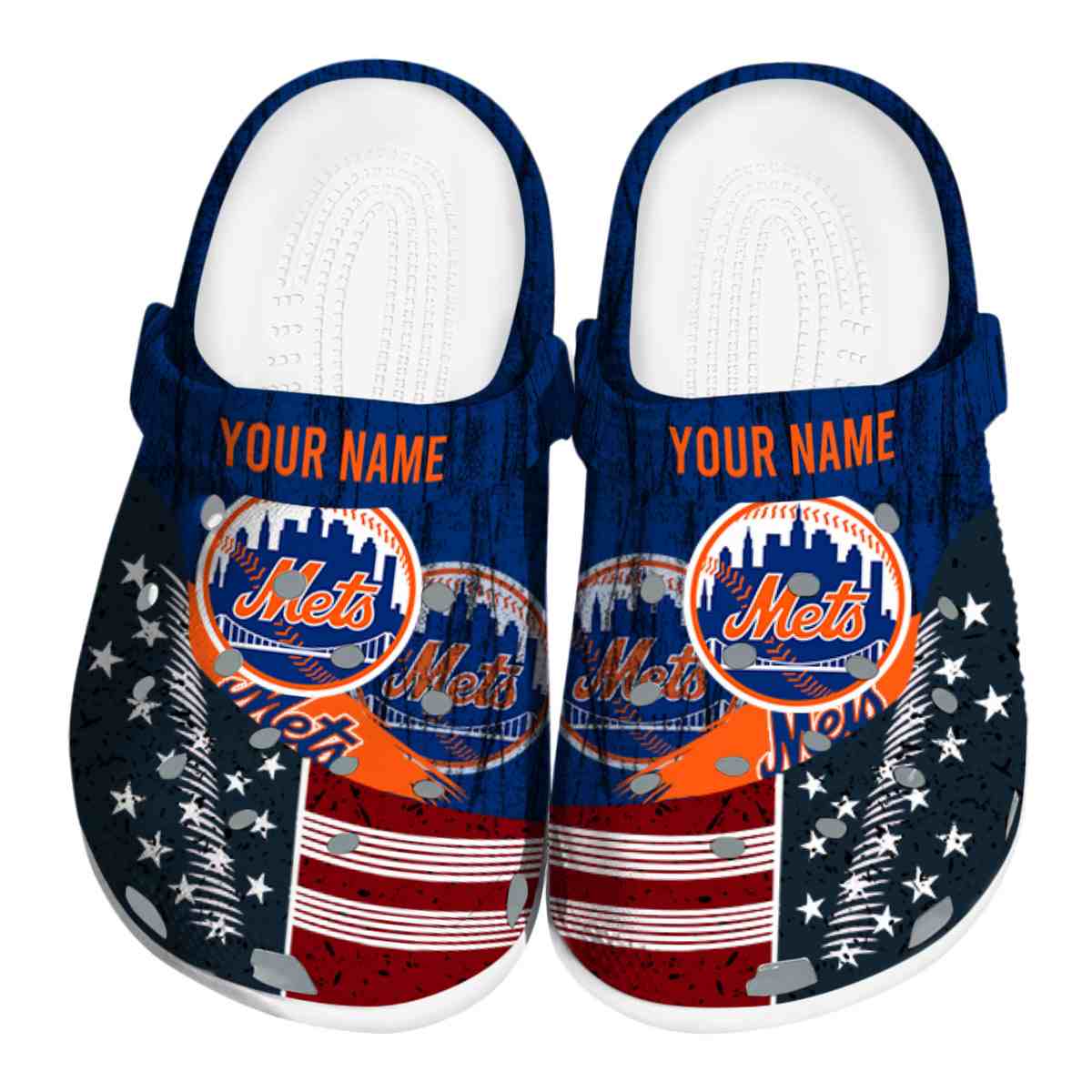 New York Mets MLB Sport Crocs Crocband Clogs Shoes Comfortable For Men Women and Kids