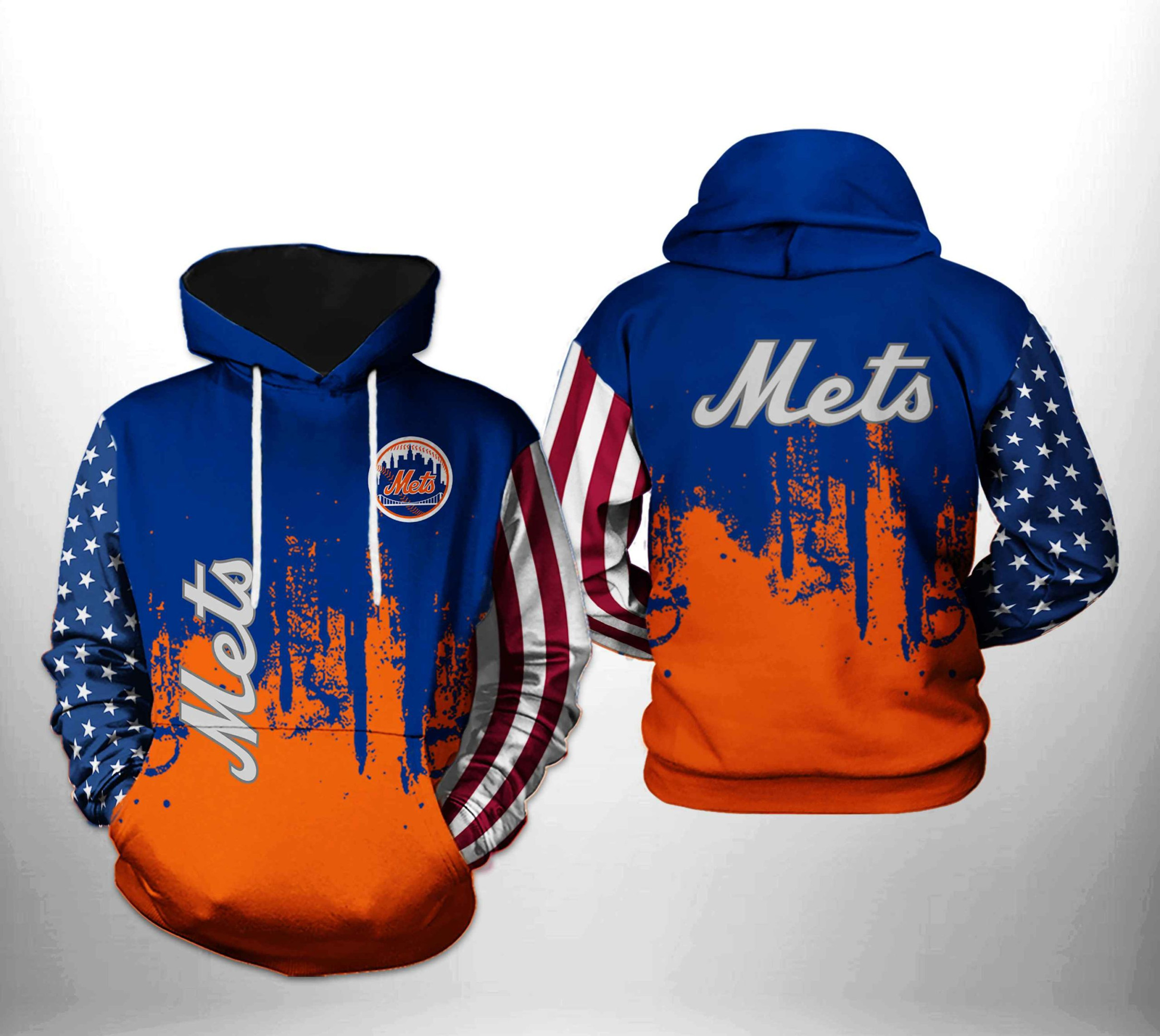 New York Mets MLB Team US 3D All Over Print Hoodie, Zip Hoodie