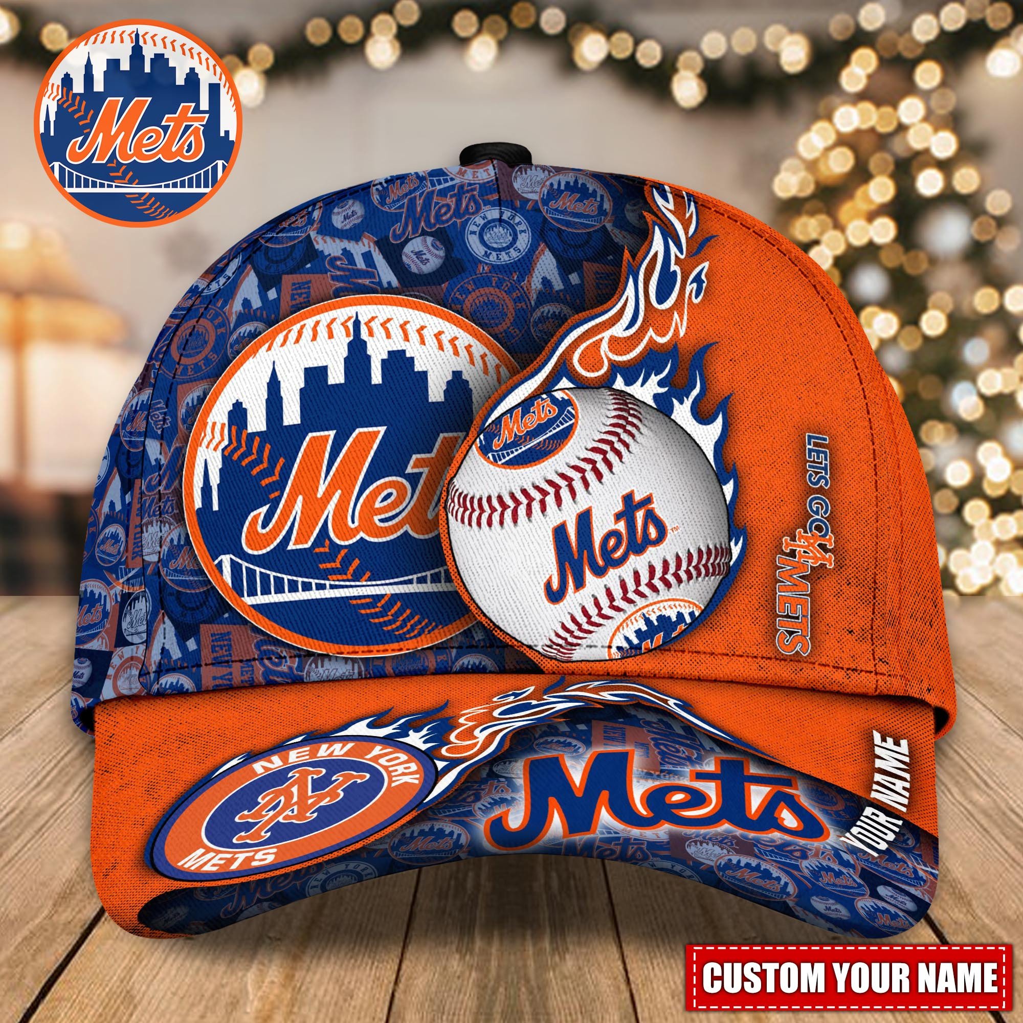 New York Mets Personalized Classic Caps, Baseball Caps Trucker Hats Custom Hats Gifts For Men & Women