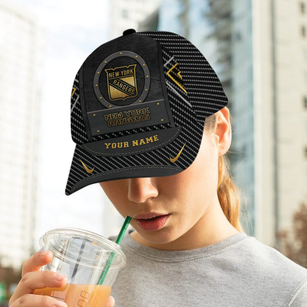New York Rangers NHL Custom Name New Classic Cap Gift For Fan Baseball Cap Classic Trucker Hats Custom Hats Gifts For Men & Women