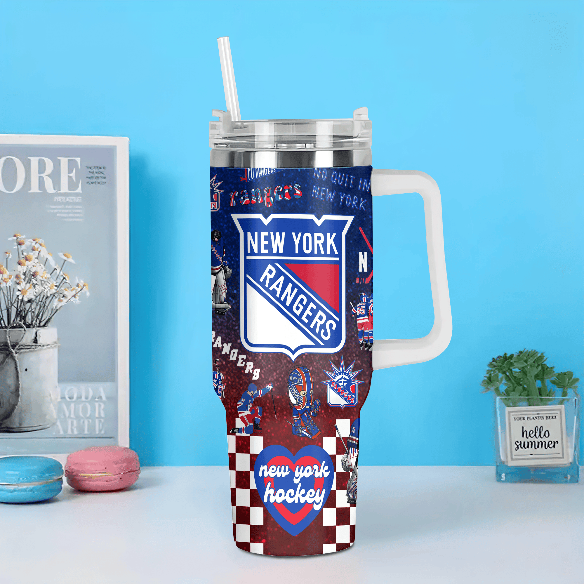 New York Rangers NHL Custom Stanley Cup 40 oz 30 oz Tumbler With HandleTVC2301767 - Image 2