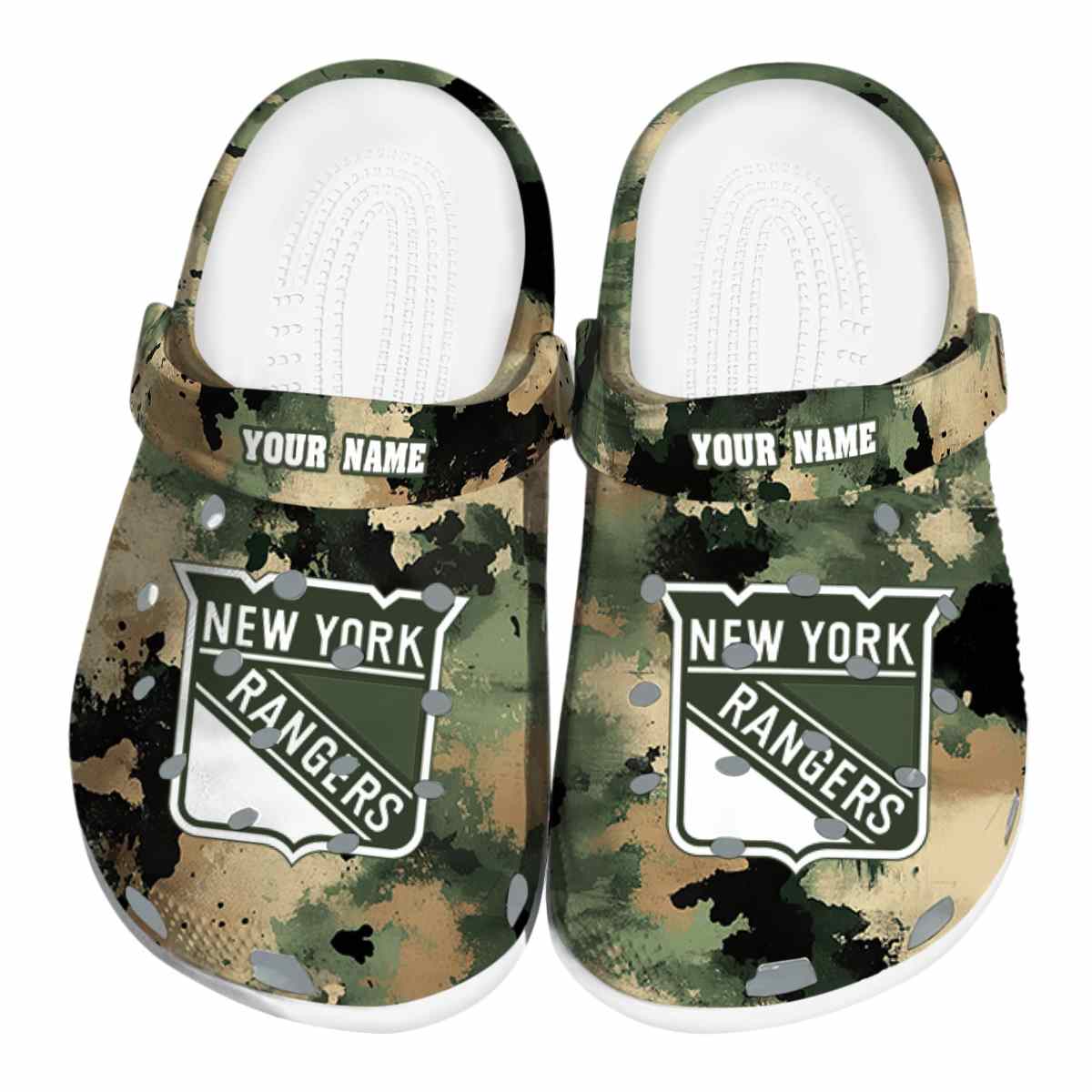New York Rangers NHL Sport Crocs Crocband Clogs Shoes Comfortable For Men Women and Kids