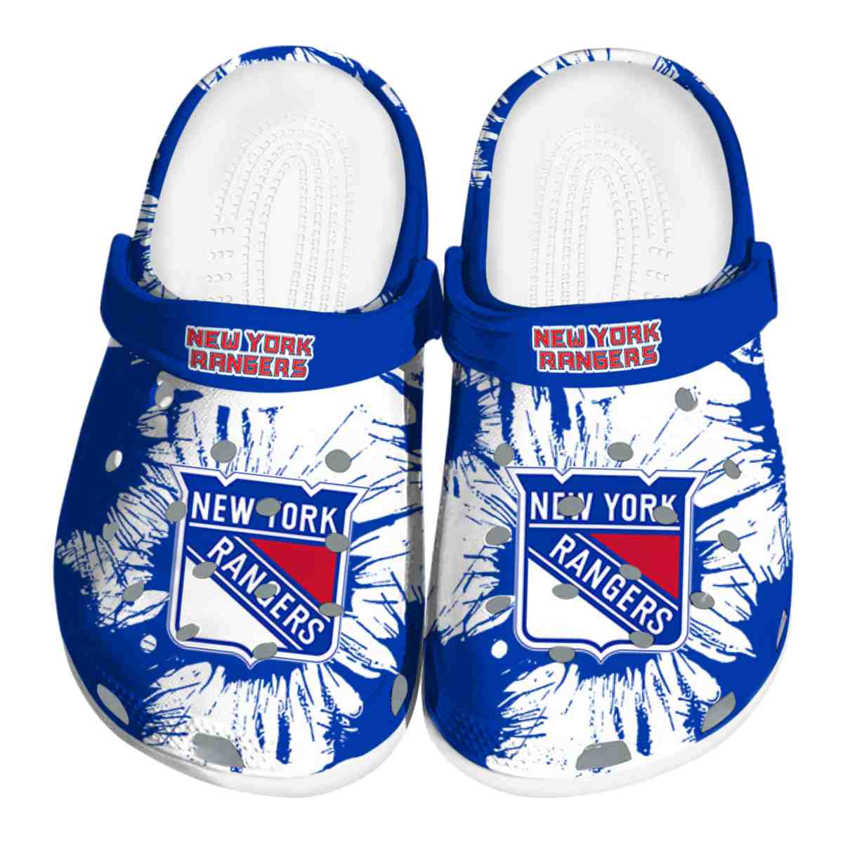 New York Rangers NHL Sport Crocs Crocband Clogs Shoes Comfortable For Men Women and Kids