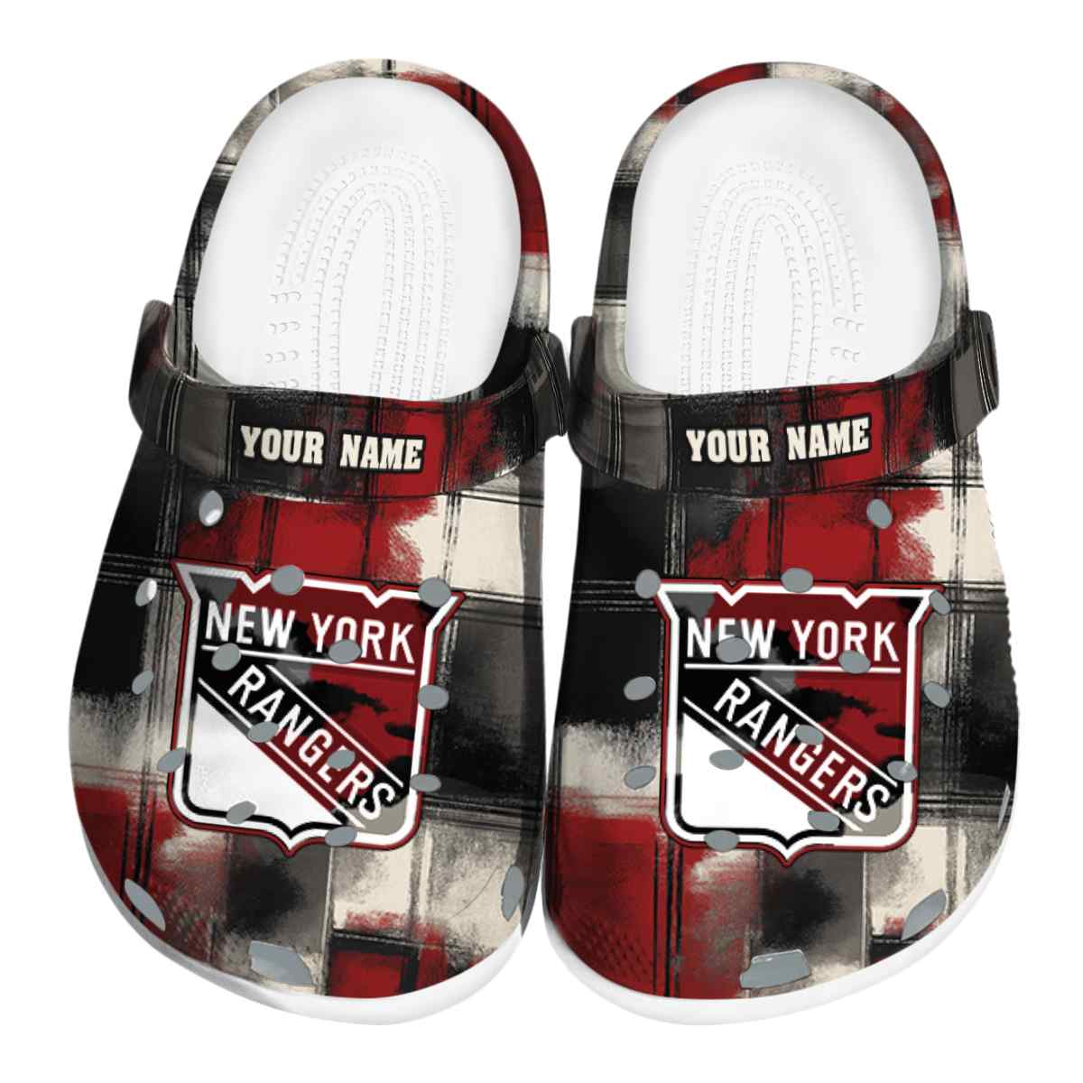 New York Rangers NHL Sport Crocs Crocband Clogs Shoes Comfortable For Men Women and Kids