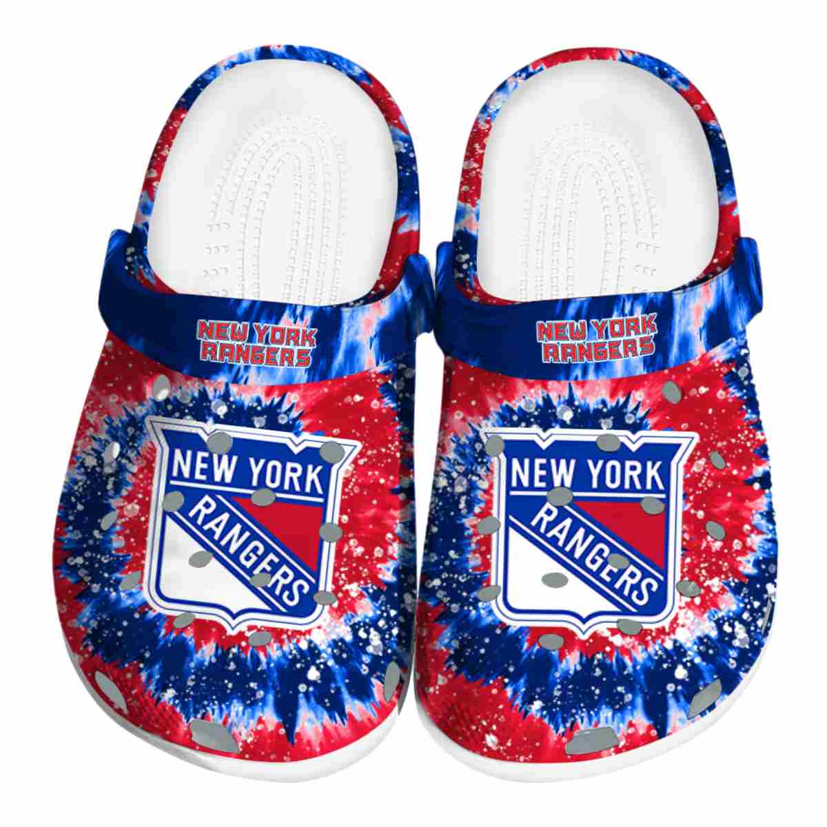 New York Rangers NHL Sport Crocs Crocband Clogs Shoes Comfortable For Men Women and Kids