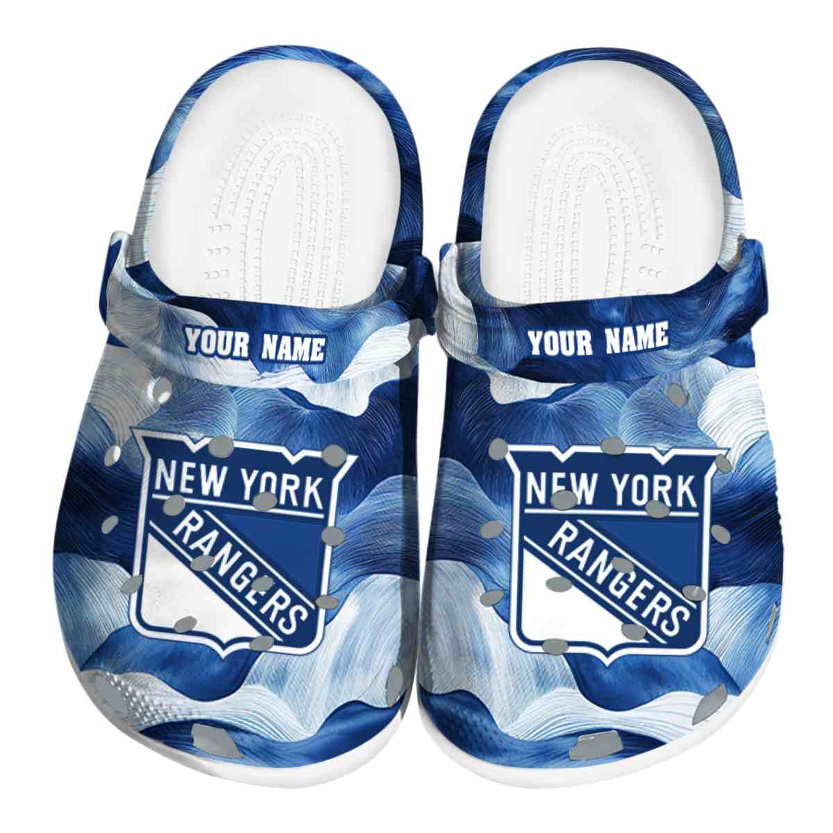 New York Rangers NHL Sport Crocs Crocband Clogs Shoes Comfortable For Men Women and Kids