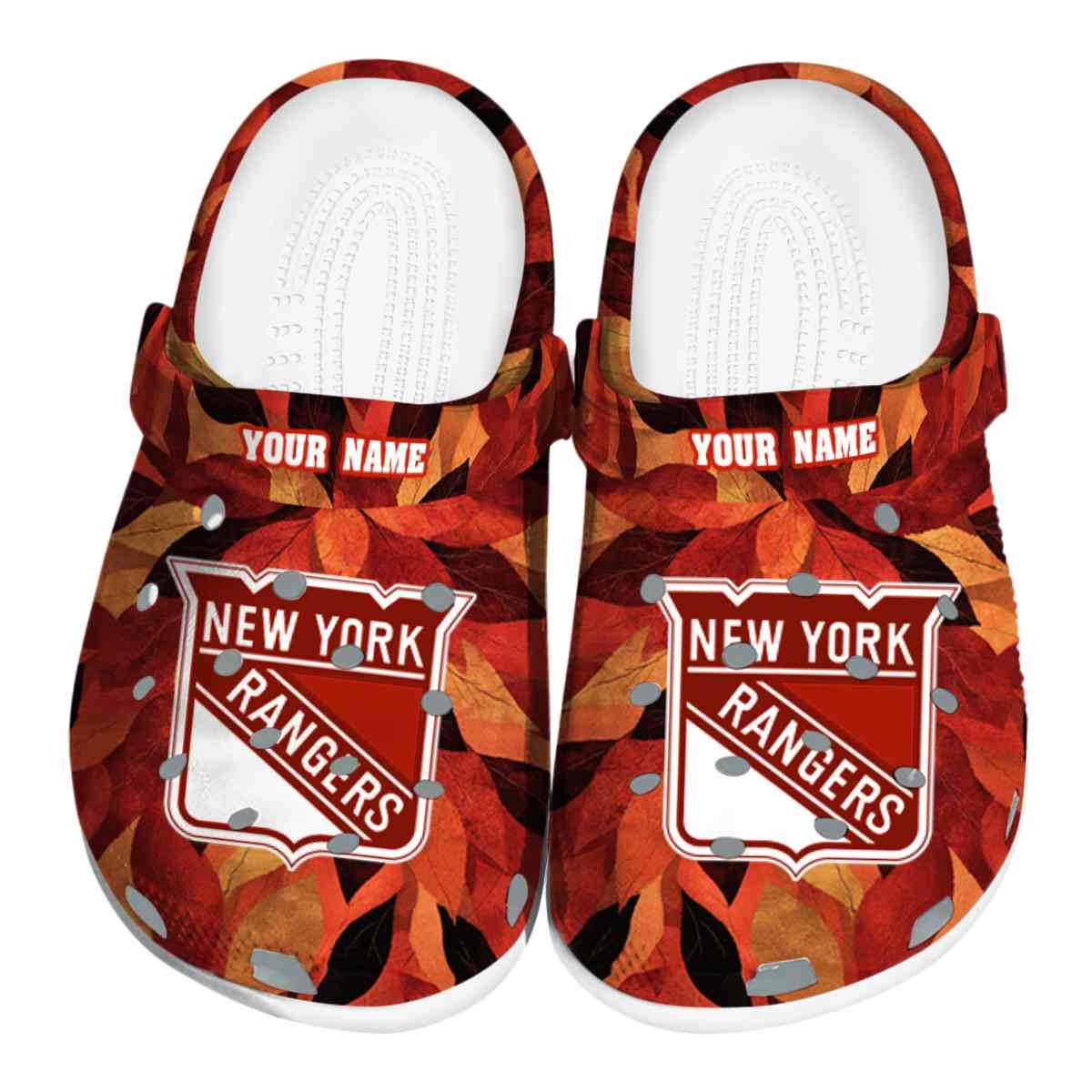 New York Rangers NHL Sport Crocs Crocband Clogs Shoes Comfortable For Men Women and Kids