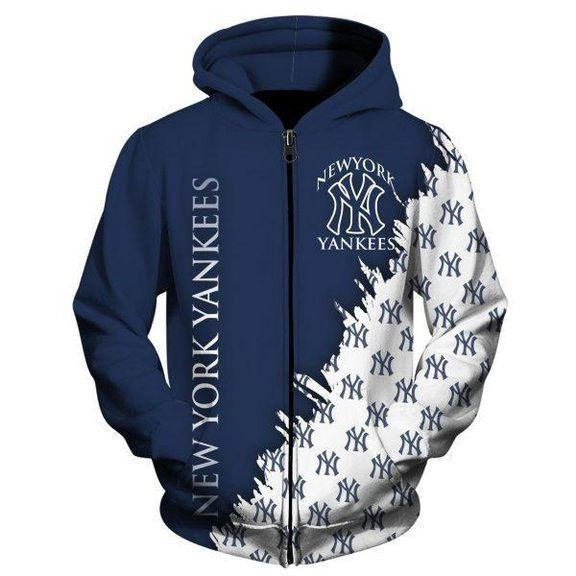 New York Yankees 3D All Over Print Hoodie, Zip Hoodie