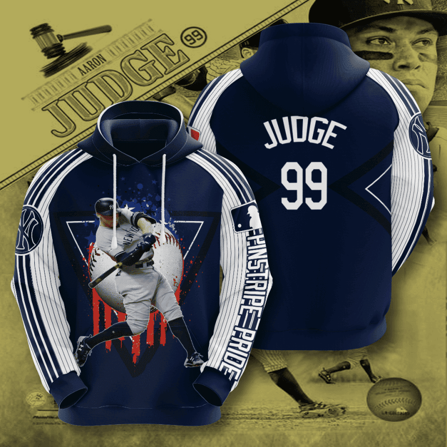 New York Yankees Aaron Judge 3D All Over Print Hoodie, Zip Hoodie