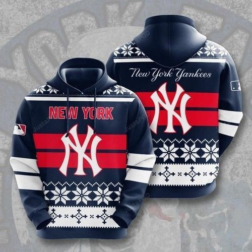 New York Yankees Christmas 3D All Over Print Hoodie, Zip Hoodie
