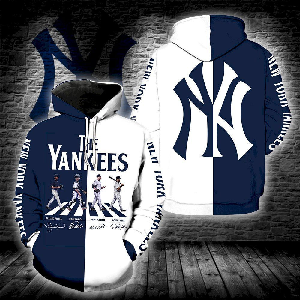 New York Yankees Full 3D All Over Print Hoodie, Zip Hoodie