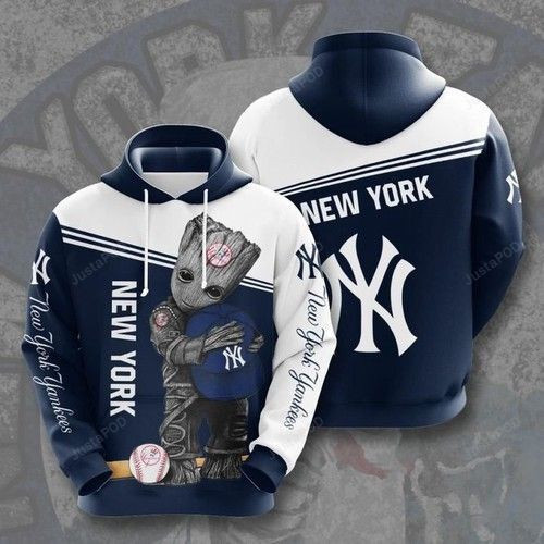 New York Yankees Groot 3D All Over Print Hoodie, Zip Hoodie