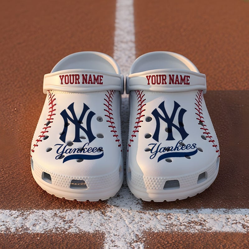 New York Yankees MLB Crocs Crocband Clogs Shoes Comfortable For Men Women and Kids