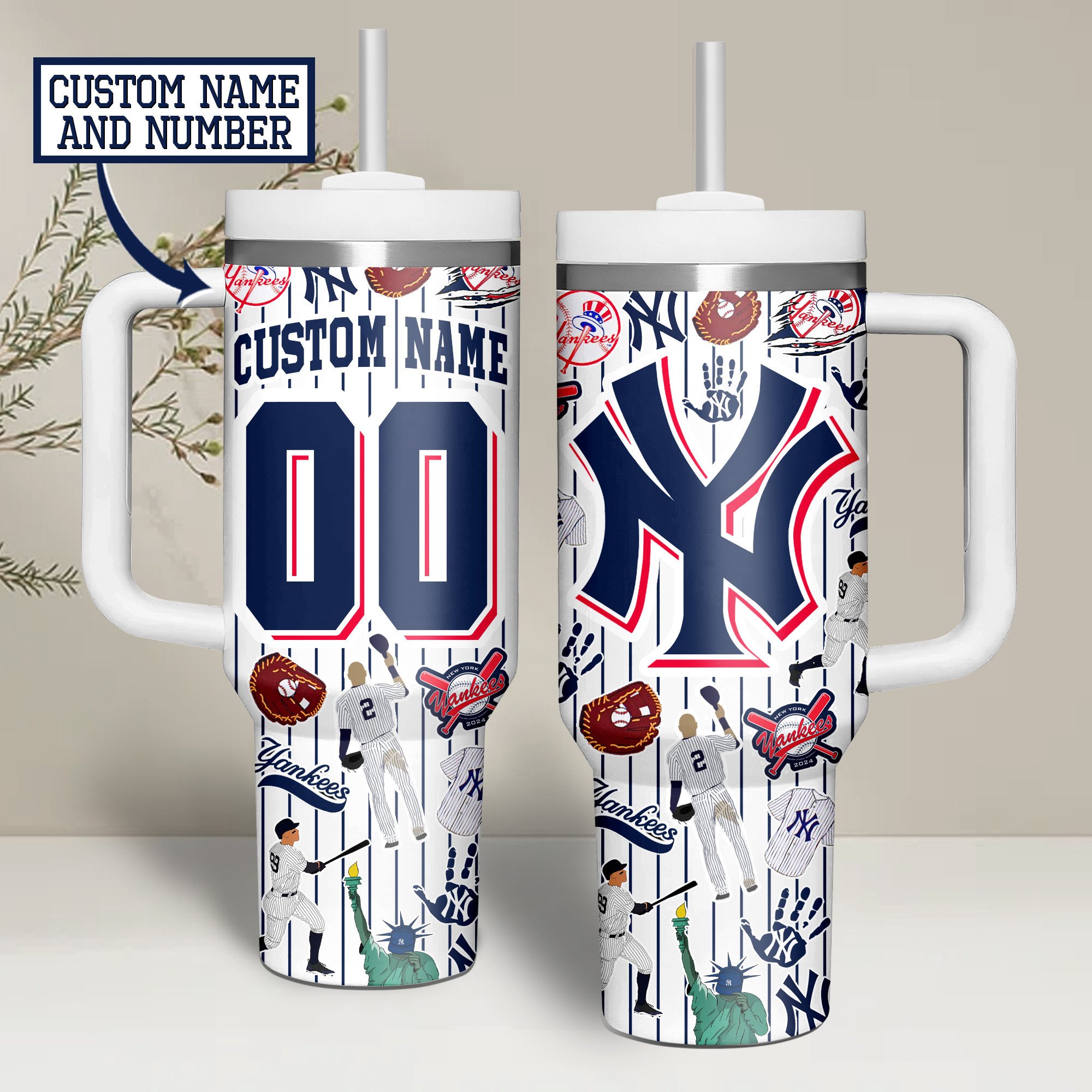 New York Yankees MLB Custom Stanley Cup 40 oz 30 oz Tumbler With HandleTVC2301262