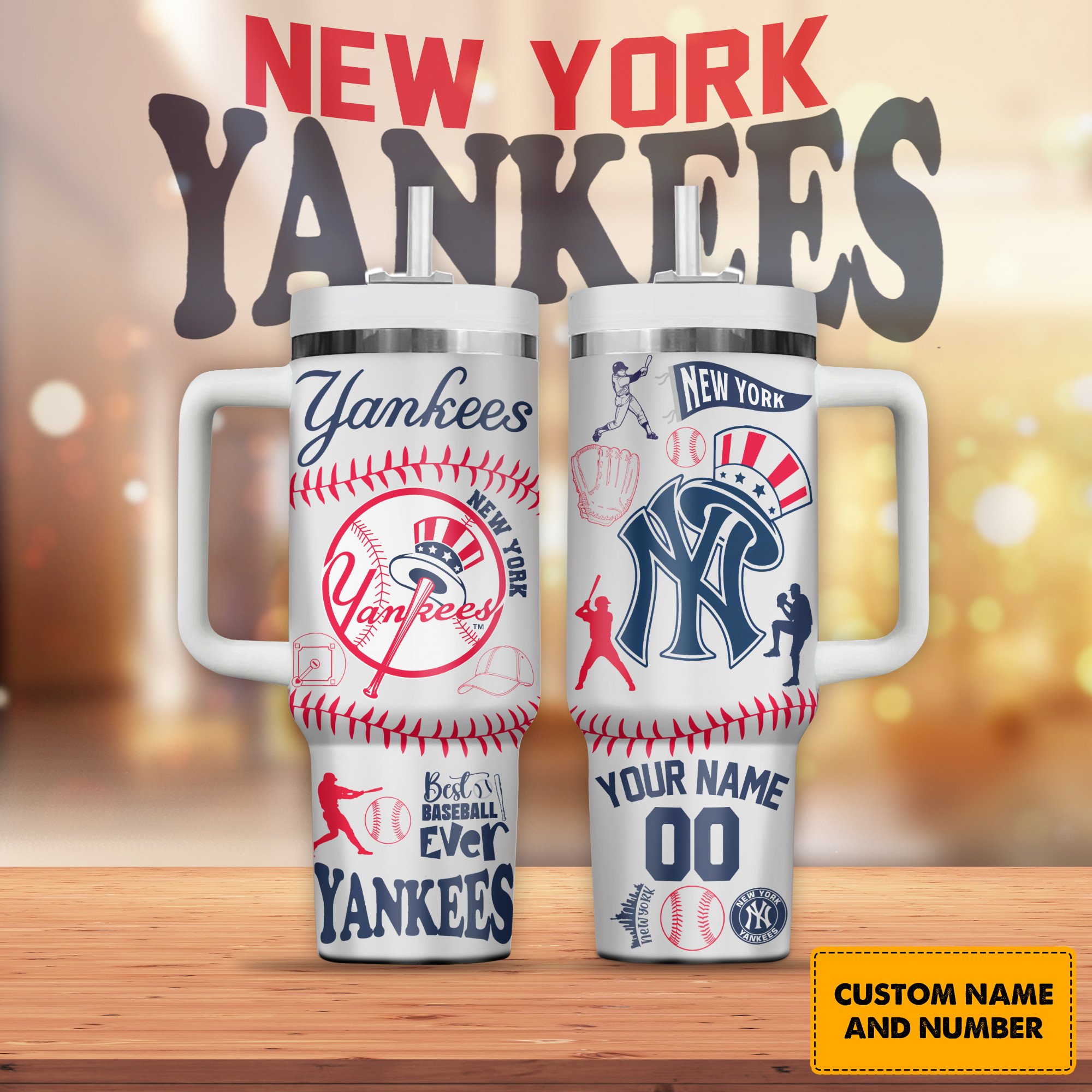 New York Yankees MLB Custom Stanley Cup 40 oz 30 oz Tumbler With HandleTVC2301299