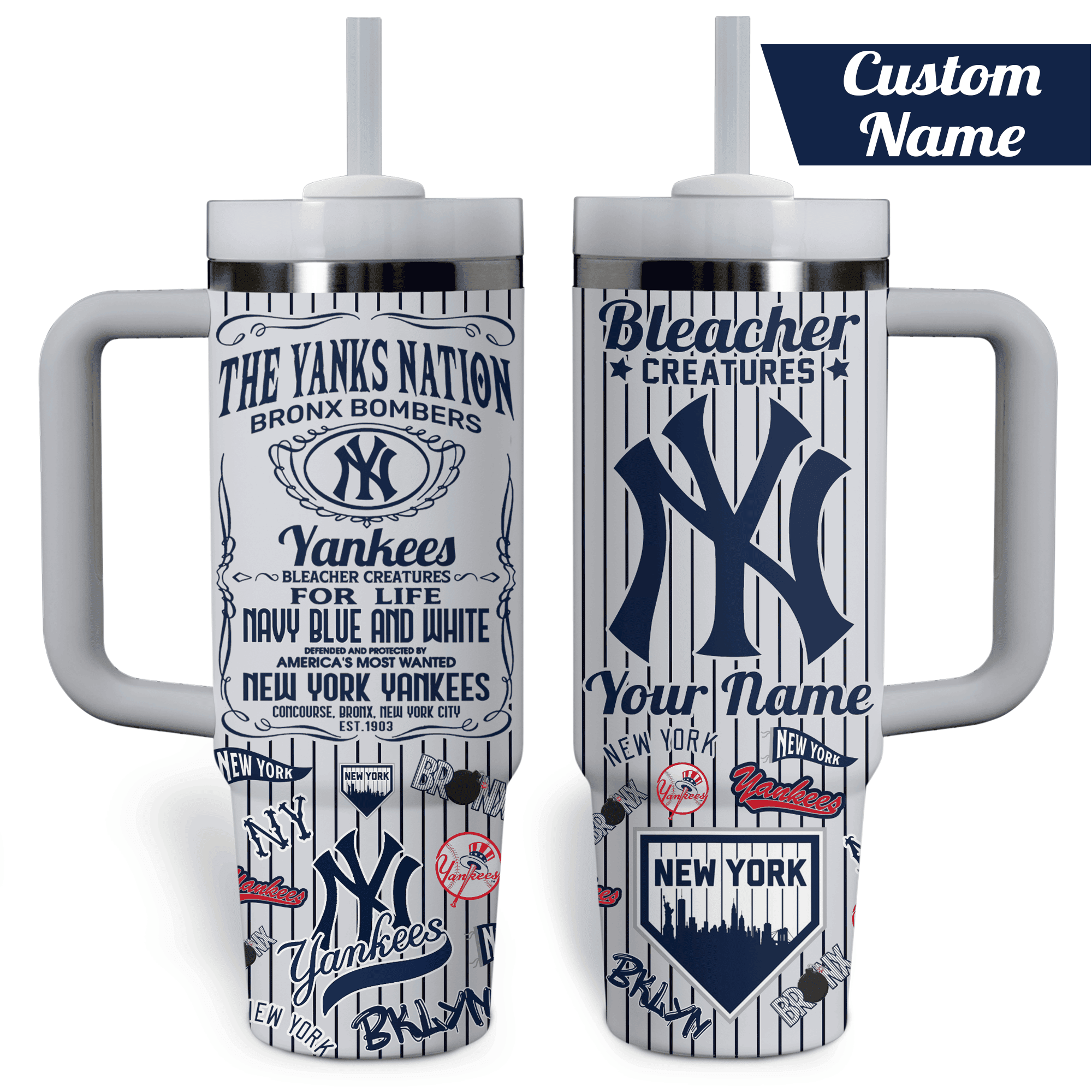 New York Yankees MLB Custom Stanley Cup 40 oz 30 oz Tumbler With HandleTVC2301696