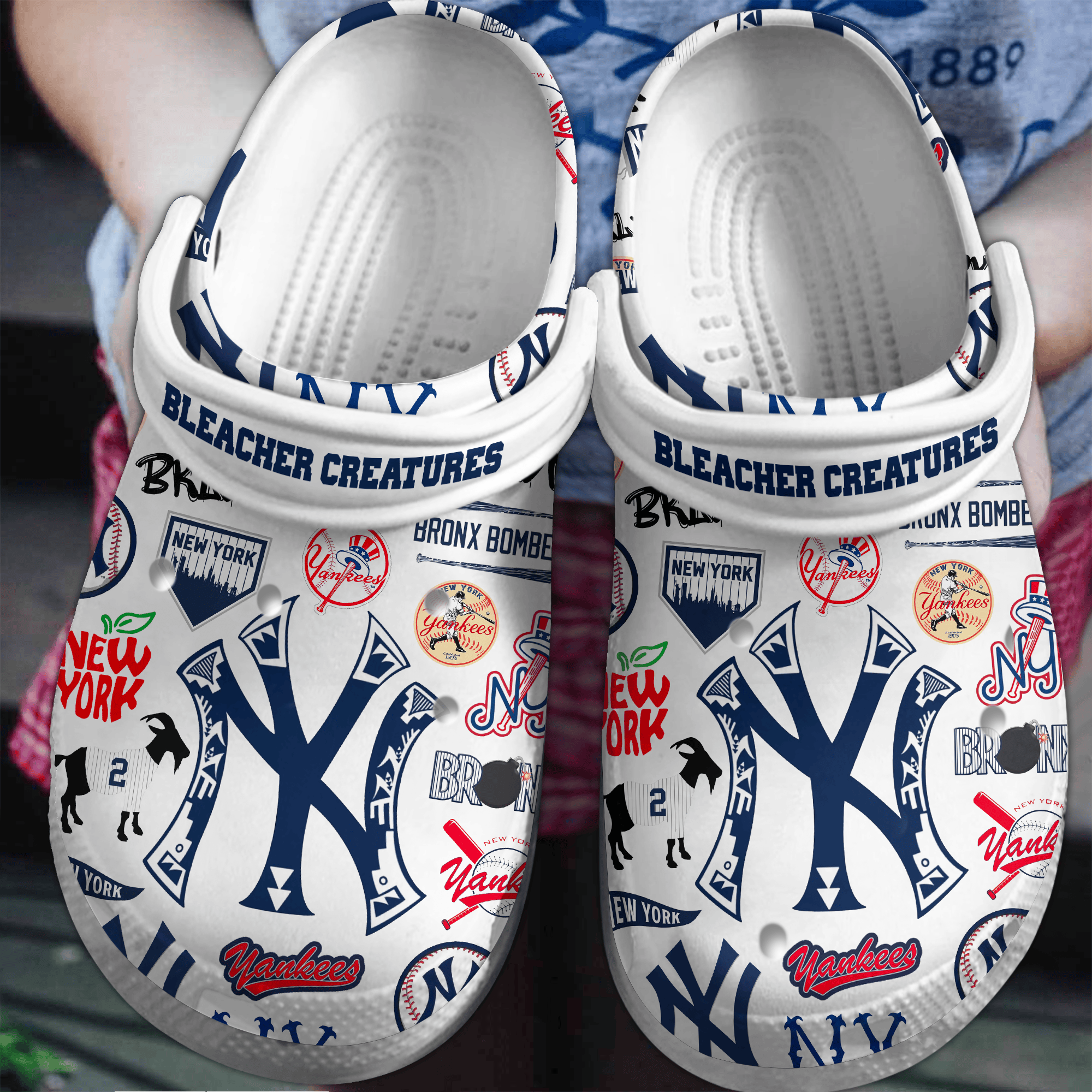 New York Yankees MLB Sport Crocs Crocband Clogs Shoes Comfortable For Men Women and Kids