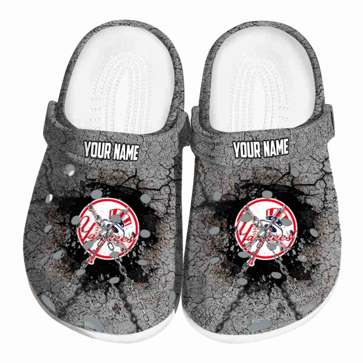 New York Yankees MLB Sport Crocs Crocband Clogs Shoes Comfortable For Men Women and Kids