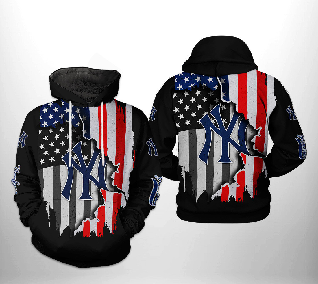 New York Yankees MLB US Flag 3D All Over Print Hoodie, Zip Hoodie