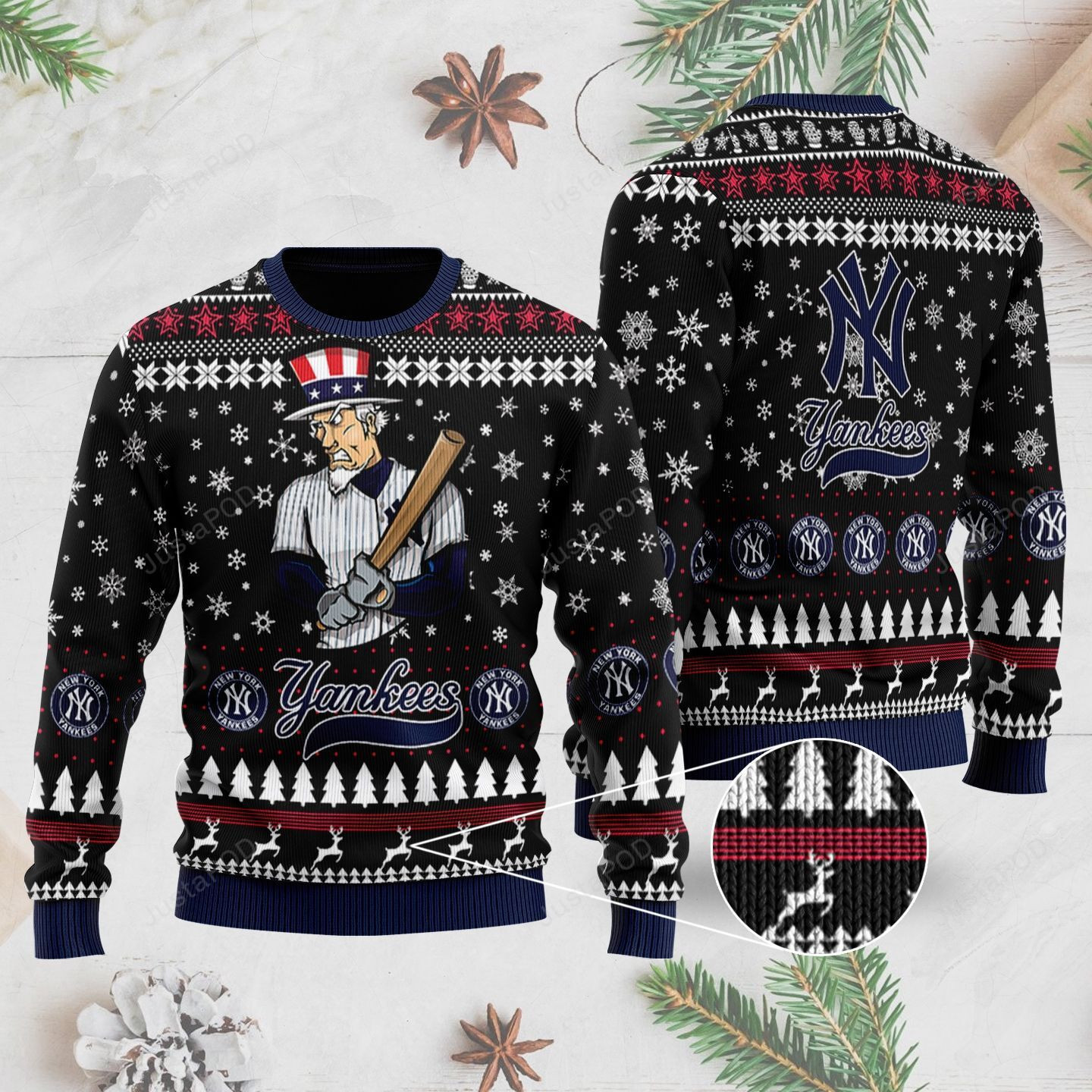 New York Yankees Ugly Christmas Sweater Adult 3D Funny Matching for family