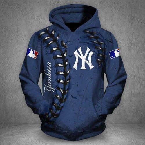 New York Yankees Zip 3D All Over Print Hoodie, Zip Hoodie