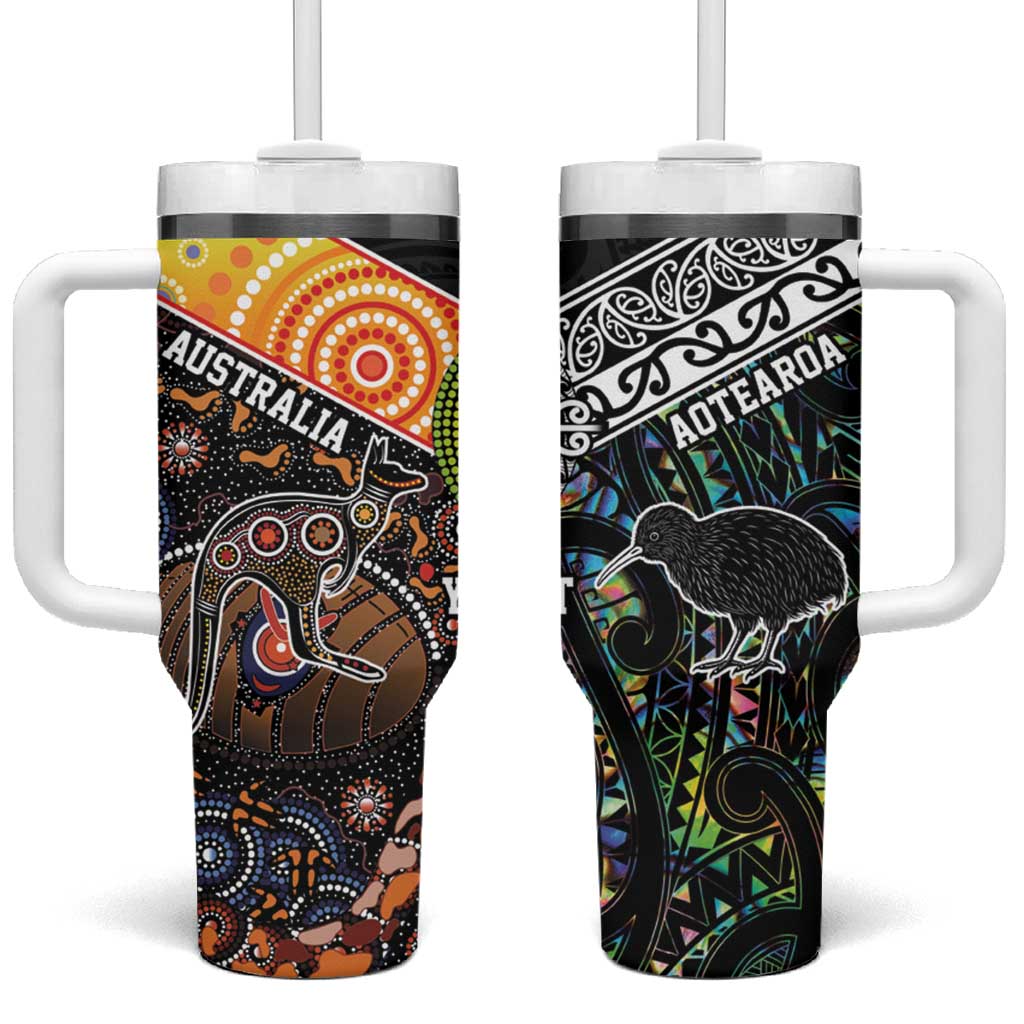 New Zealand and Australia Maori Mix Aboriginal Art Custom Stanley Cup 40 oz 30 oz Tumbler With HandleTVC2301371