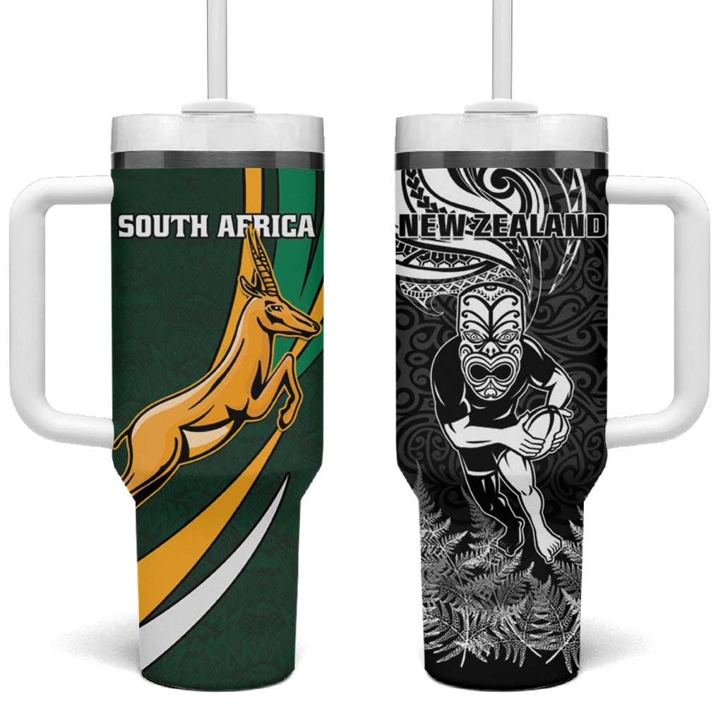 New Zealand and South Africa Rugby Silver Fern Protea Custom Stanley Cup 40 oz 30 oz Tumbler With HandleTVC2301356