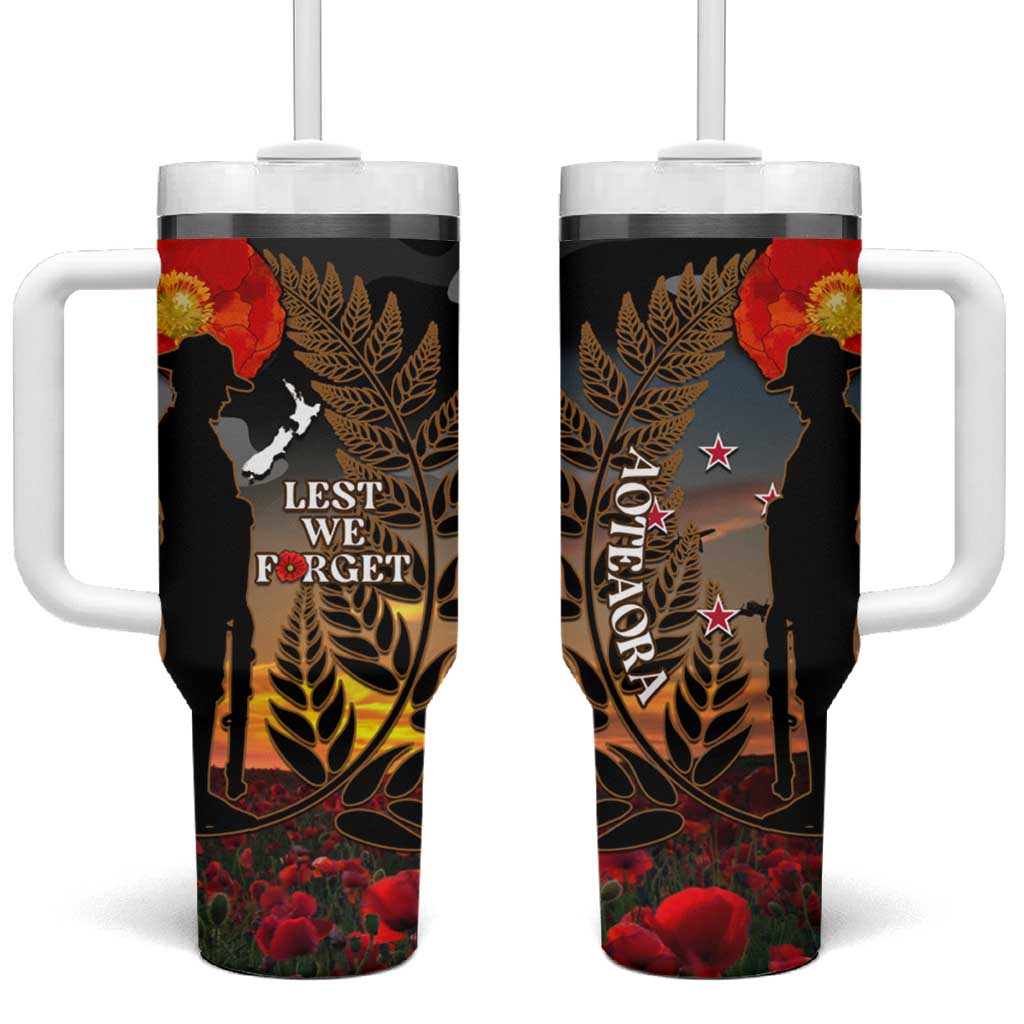 New Zealand ANZAC Day Lest We Forget Silver Fern With Camouflage Custom Stanley Cup 40 oz 30 oz Tumbler With HandleTVC2301361