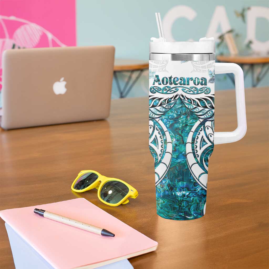 New Zealand Aotearoa Kia Ora Paua Shell Maori Silver Fern Custom Stanley Cup 40 oz 30 oz Tumbler With HandleTVC2301349 - Image 5