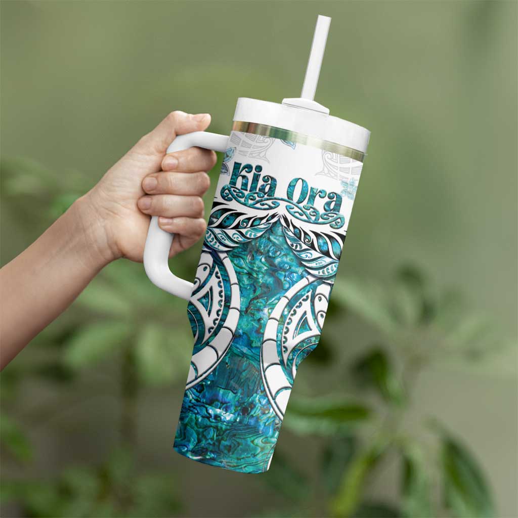 New Zealand Aotearoa Kia Ora Paua Shell Maori Silver Fern Custom Stanley Cup 40 oz 30 oz Tumbler With HandleTVC2301349 - Image 3