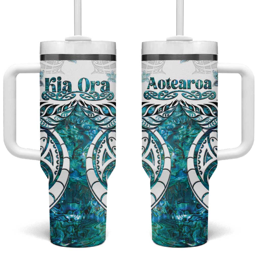 New Zealand Aotearoa Kia Ora Paua Shell Maori Silver Fern Custom Stanley Cup 40 oz 30 oz Tumbler With HandleTVC2301349